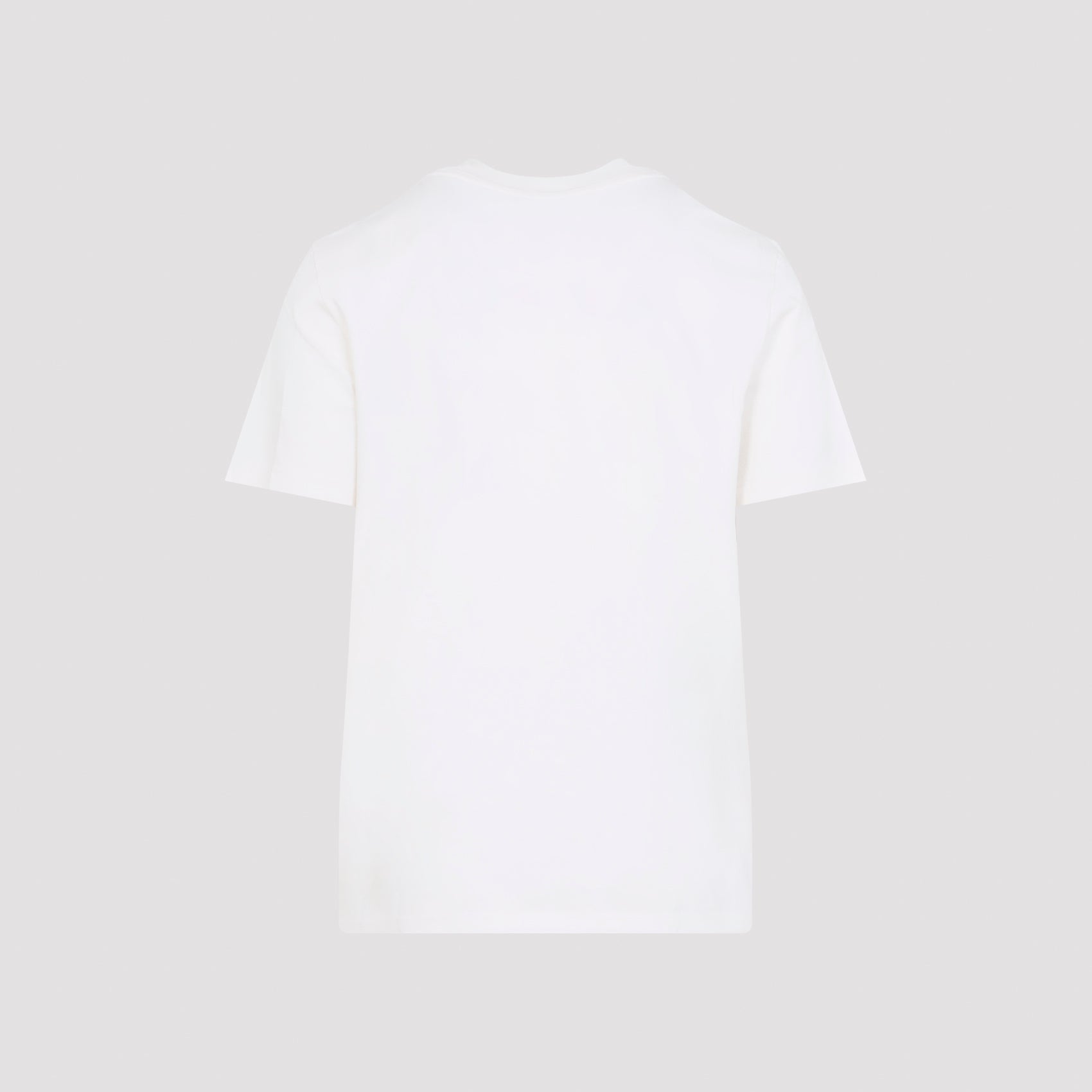 Minimalist White Cotton T-Shirt with Embroidered Logo