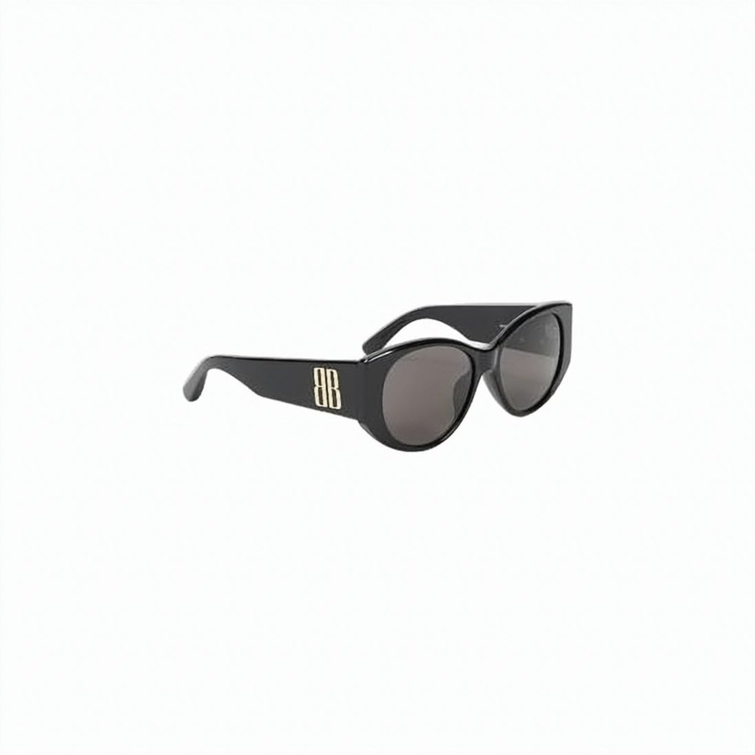 Glossy Black Cat-Eye Sunglasses