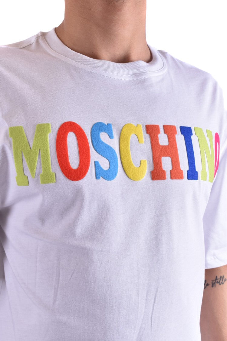 Multicolored Block-Letter Logo Cotton T-Shirt