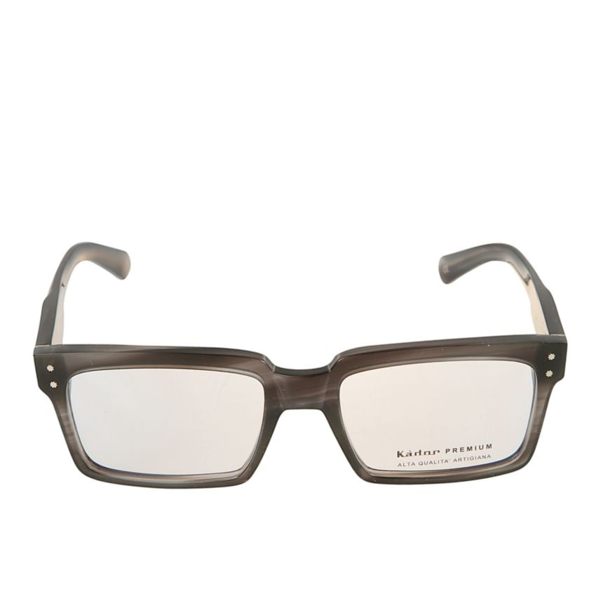 Premium 15 Translucent Smoky Gray Rectangular Eyeglasses