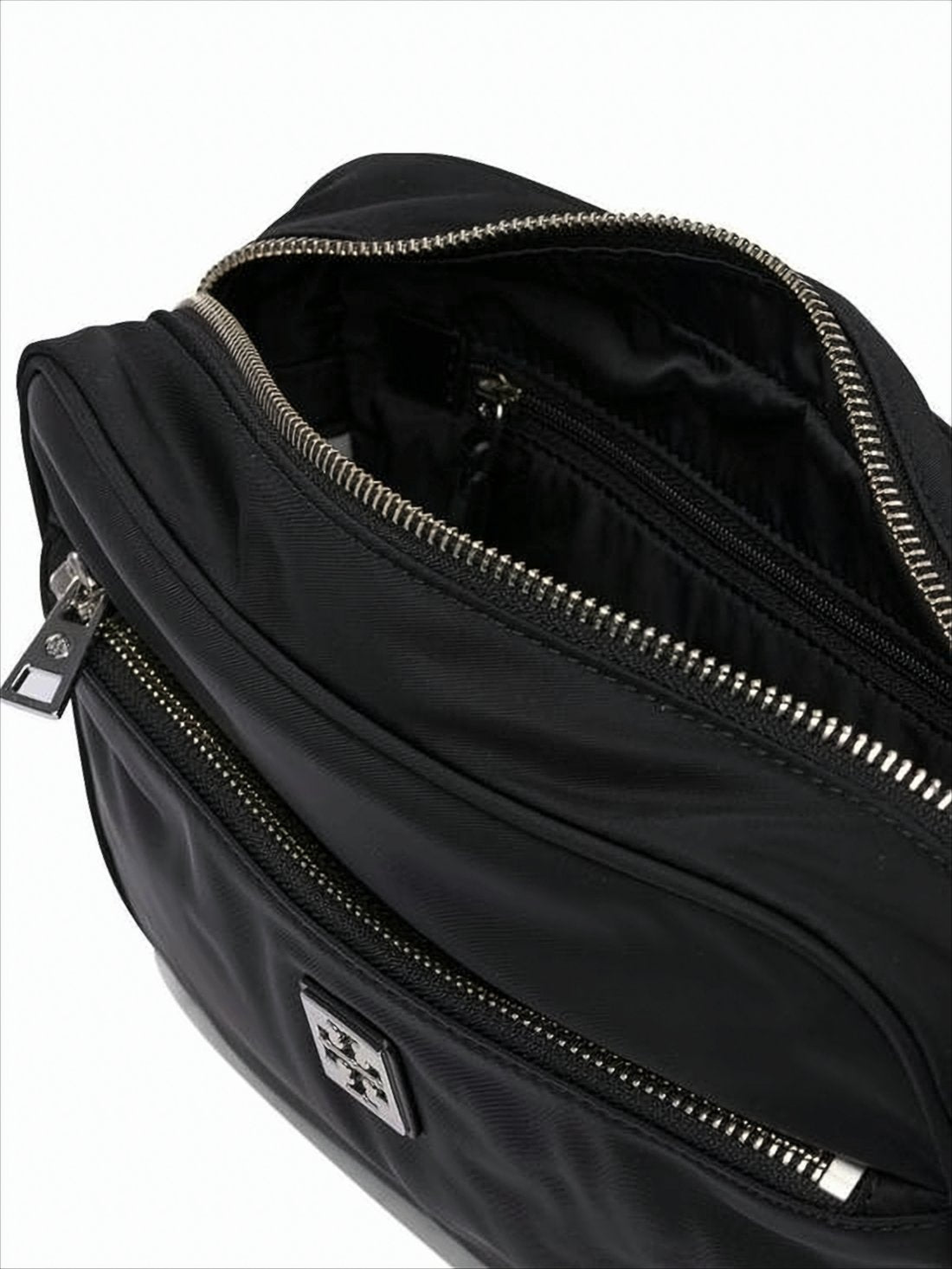 Rectangular Crossbody Bag with Zippered Compartments