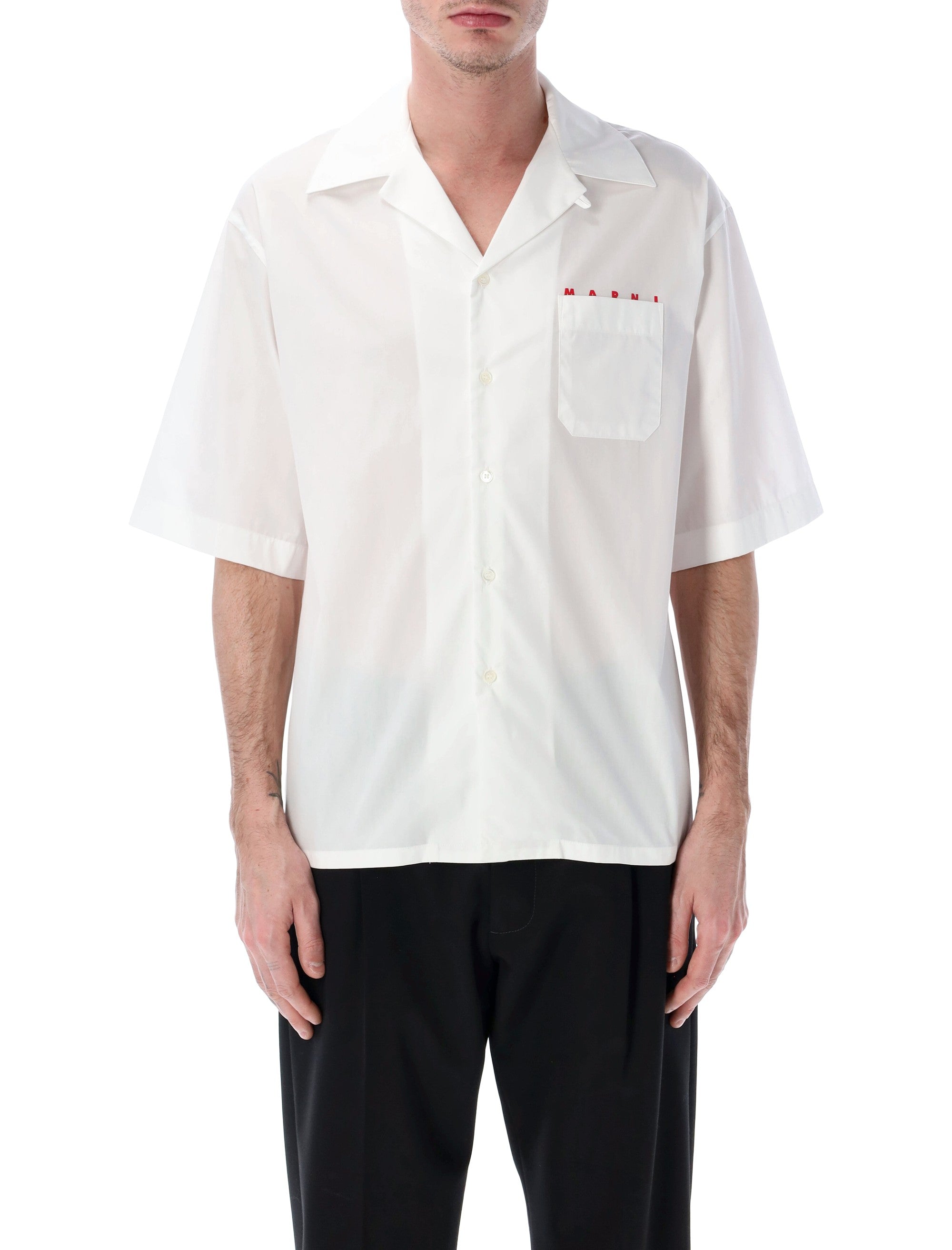 Double Organic Cotton Boxy Bowling Shirt