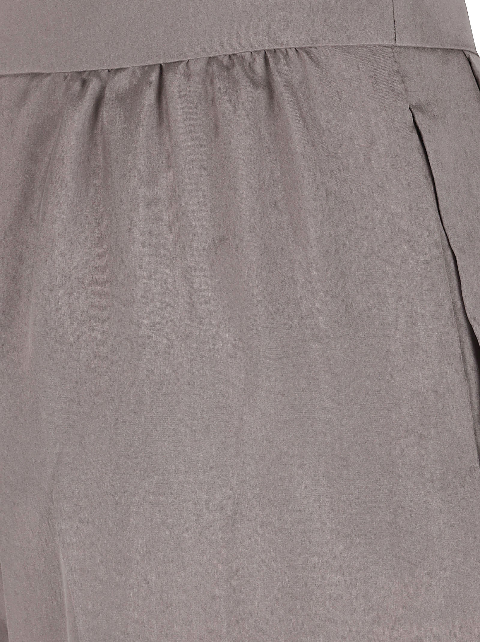 High-Waisted Silk Trousers with Tapered Leg and Pleated Detail