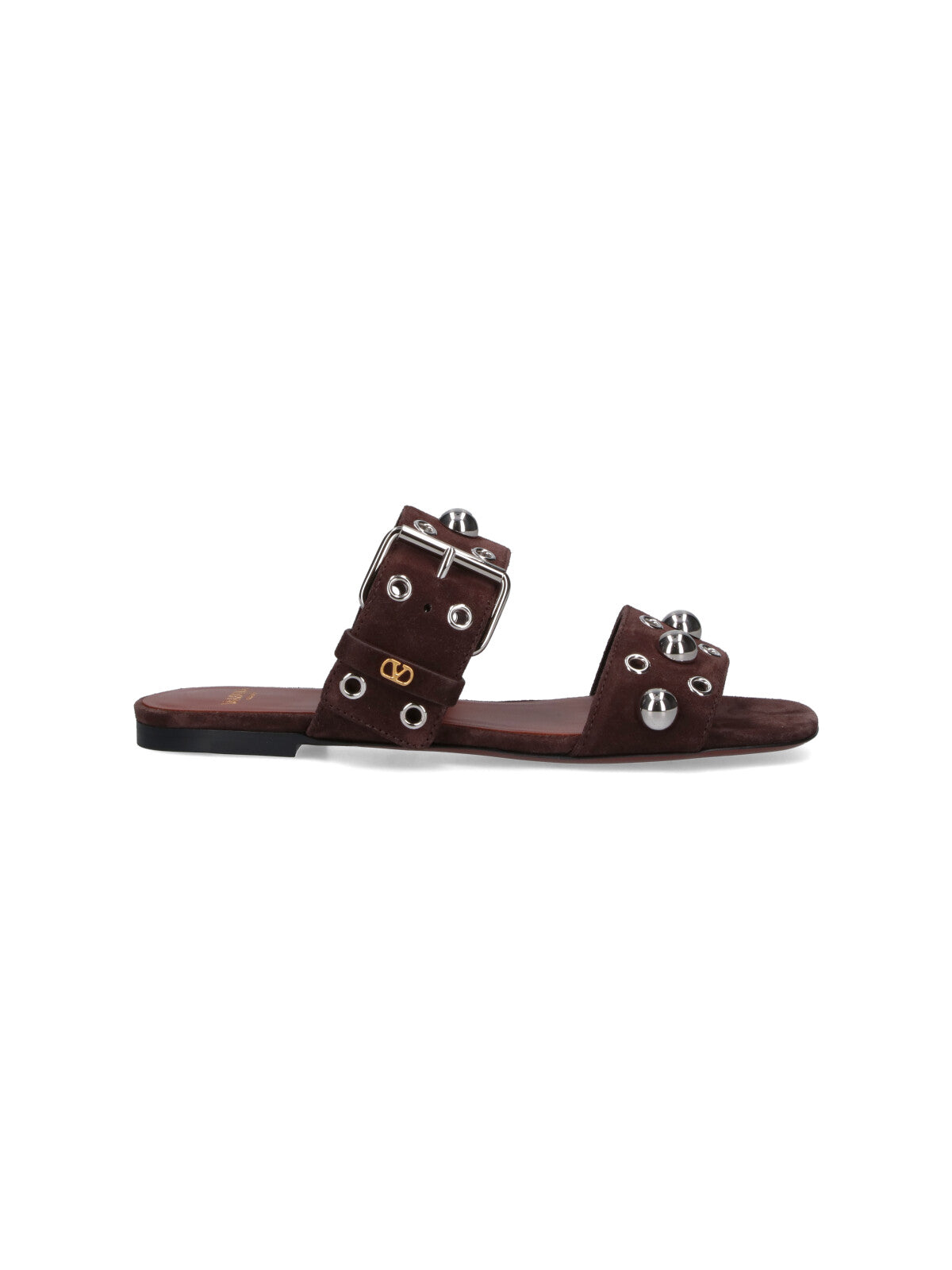 "Nellcôte" Studded Sandals – Brown