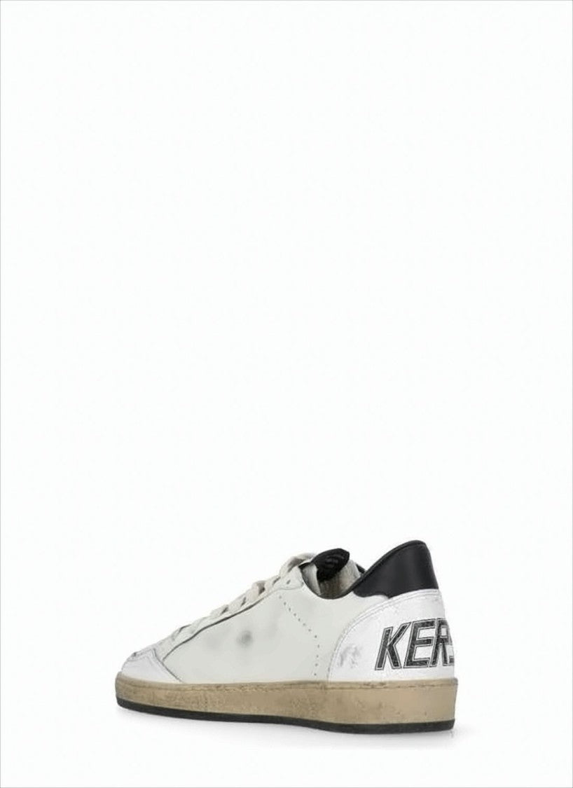 Low-Top Distressed Nappa Leather Sneakers