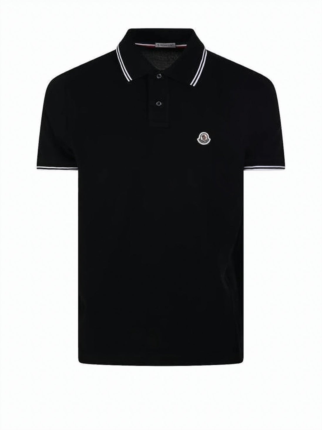 Short-Sleeve Polo Shirt With Contrasting Cuffs And Logo Patch