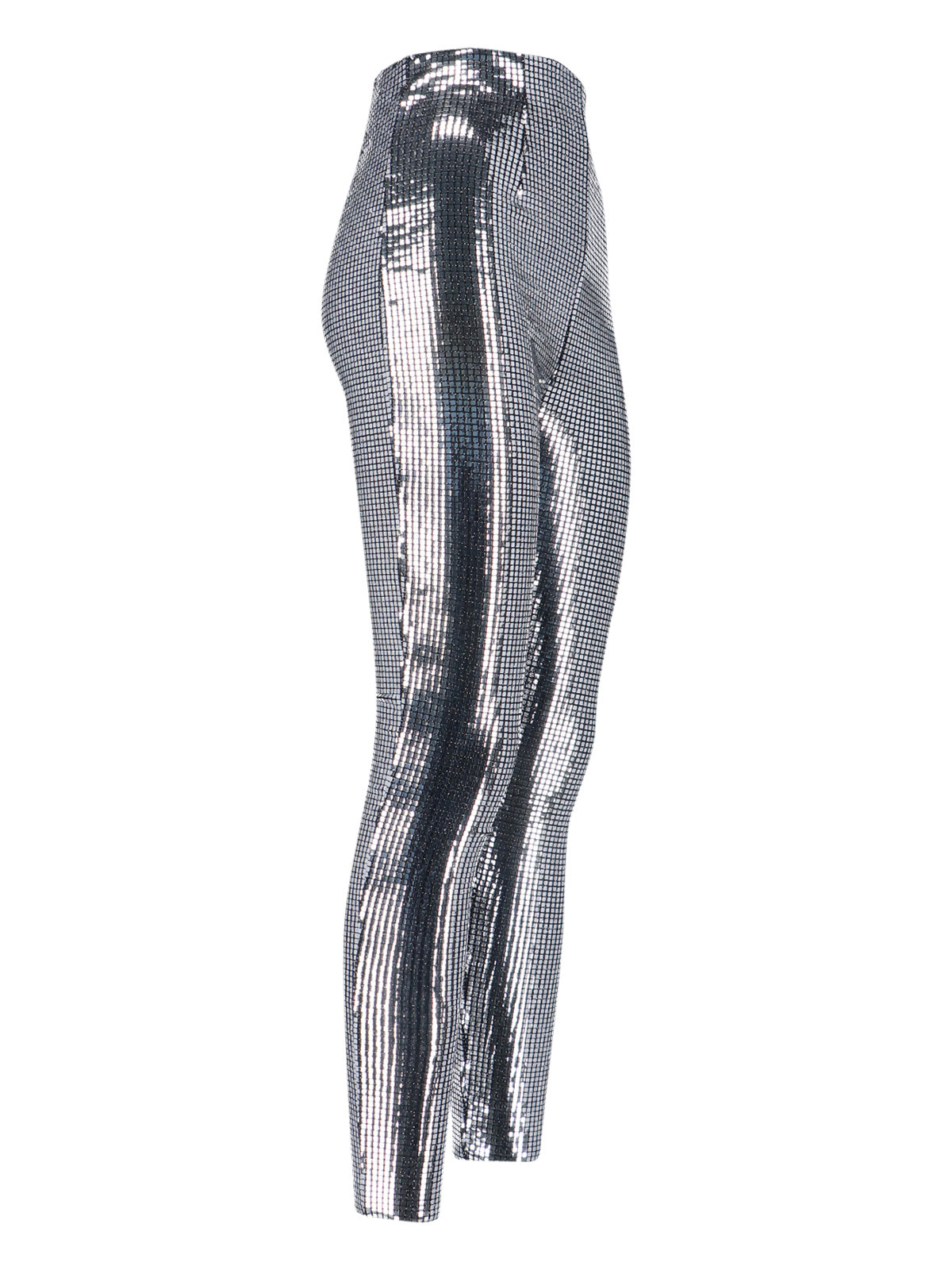 Metallic Sequin Pants – Silver