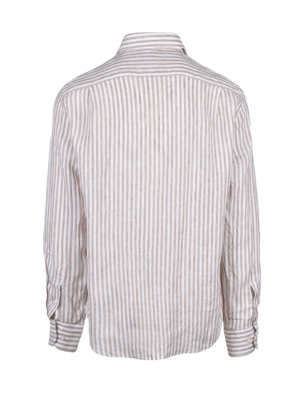 White Beige Linen Shirt