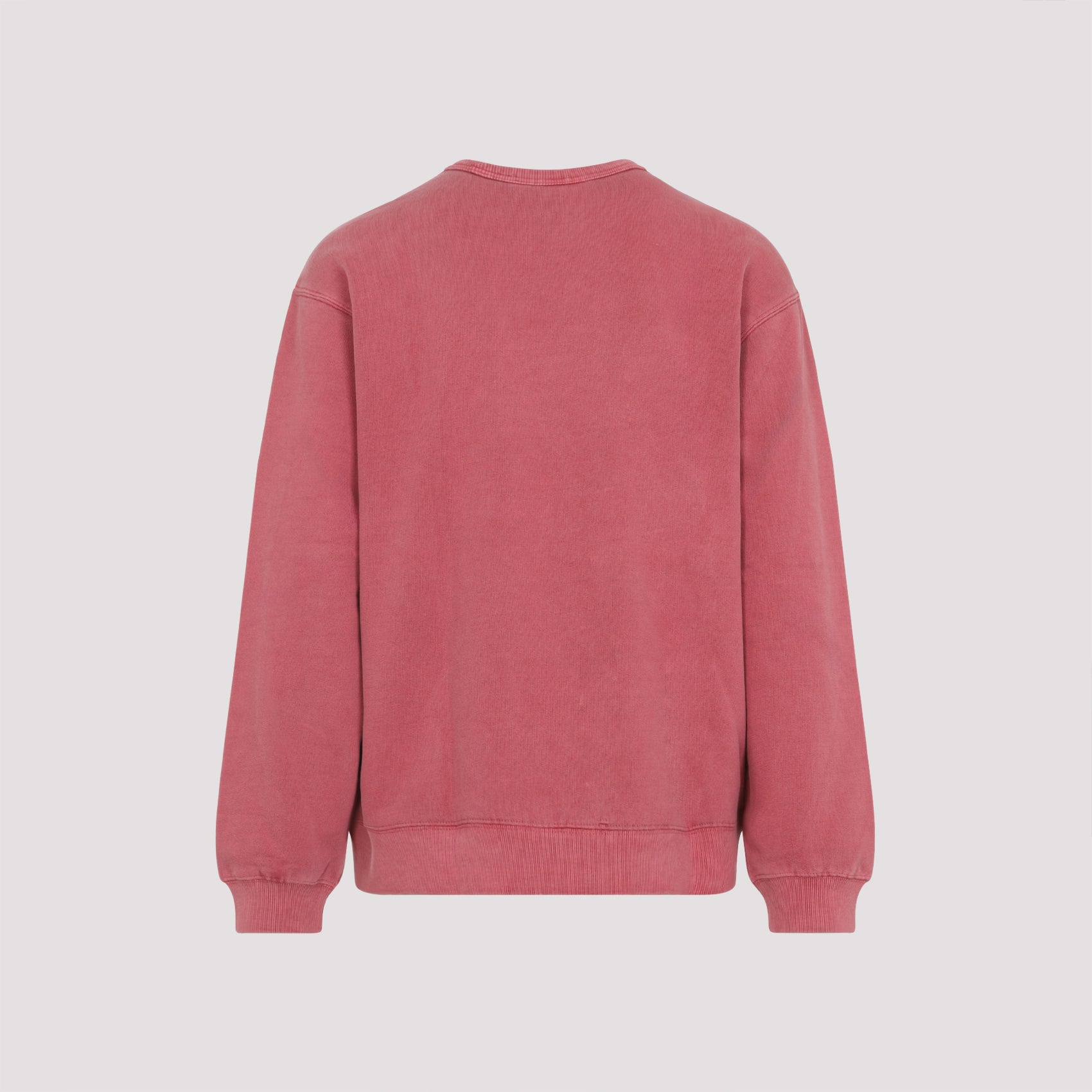 Vintage Red Cotton Sweatshirt With Classic Fit