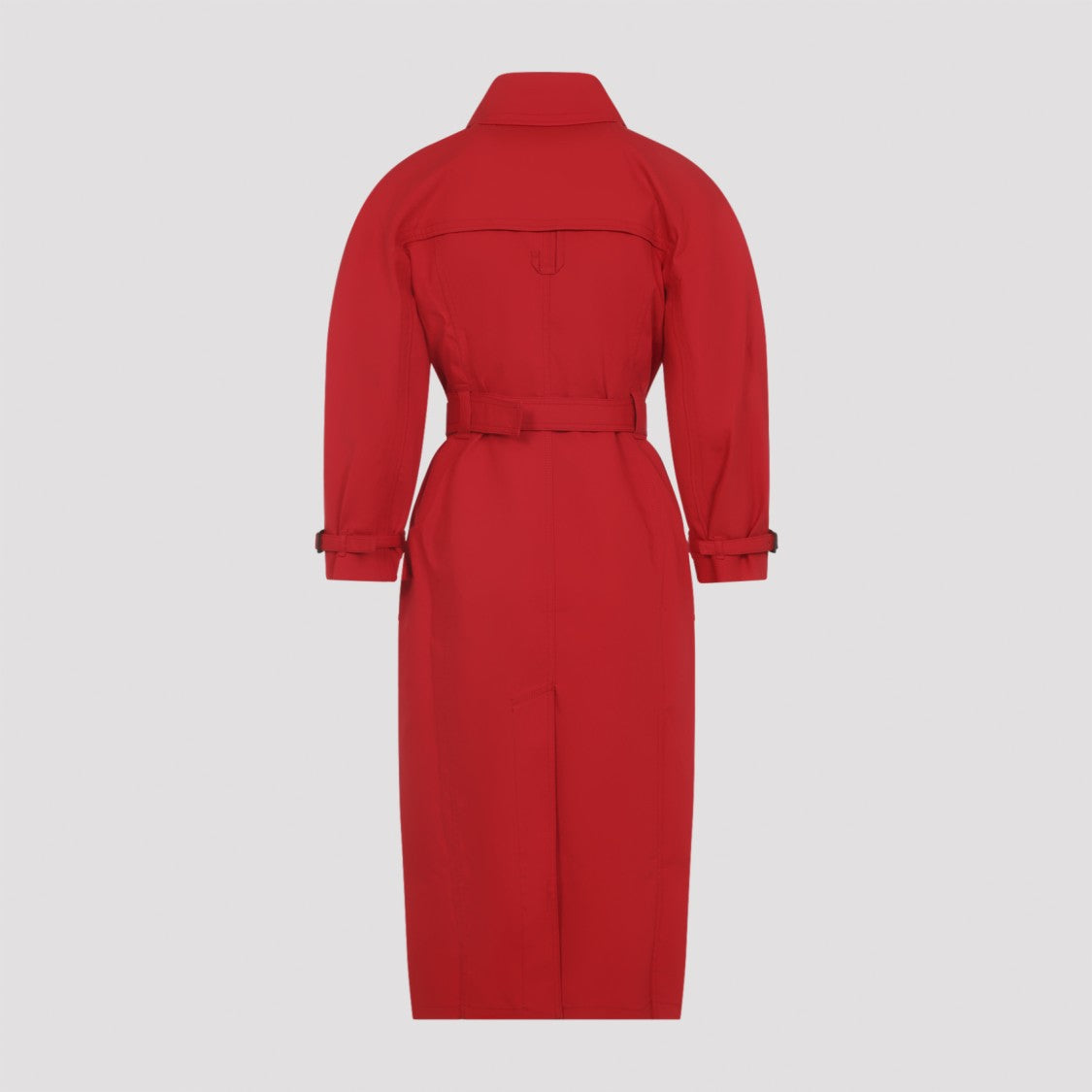 Belted Trench Coat With Structured Collar