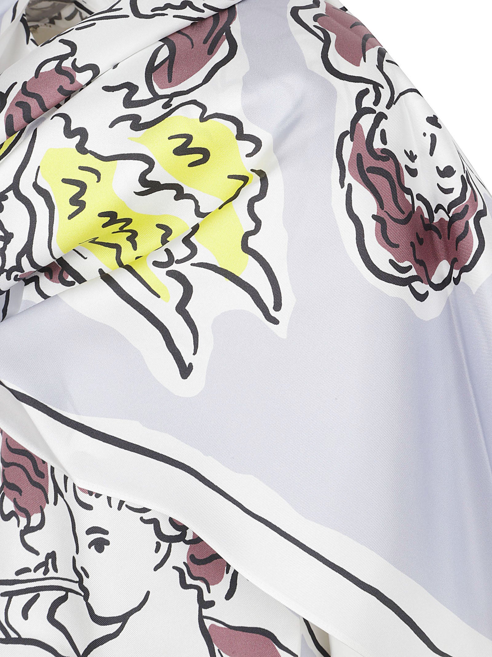 Silk Top With Cape-Style And Cherub Motif