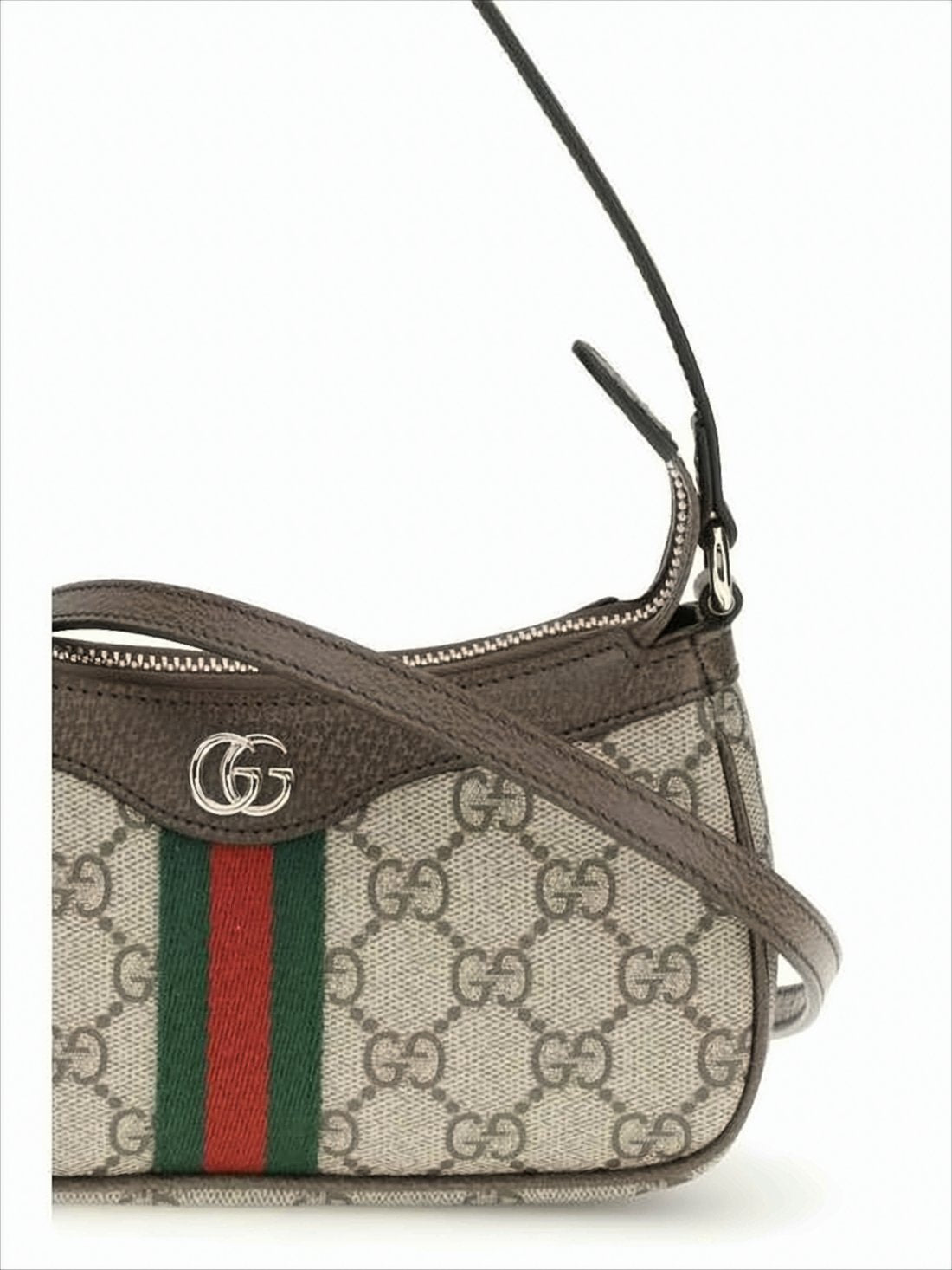 Canvas Monogram Shoulder Bag with Signature Accents