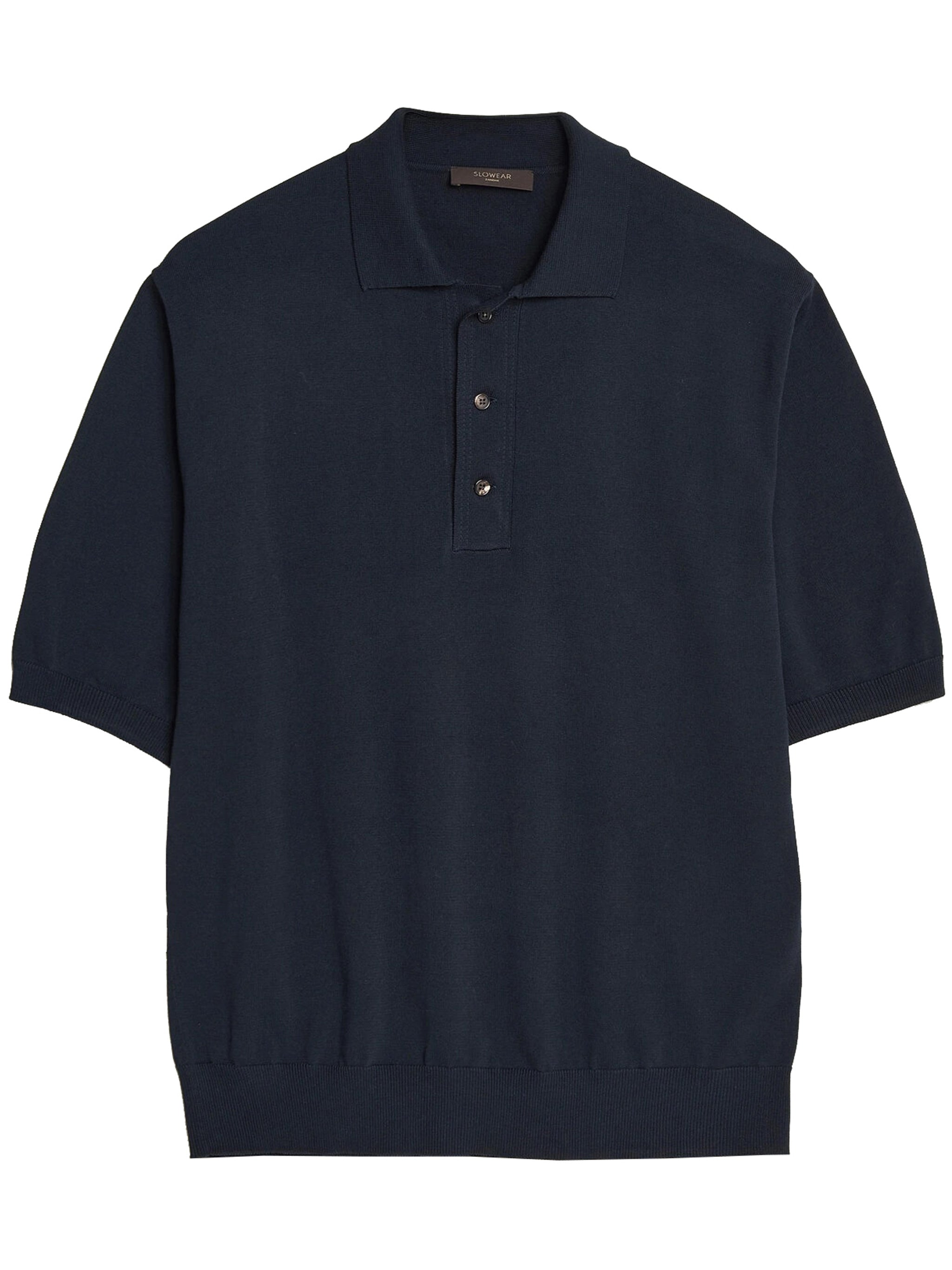 Blue Relaxed Fit Lightweight Polo Shirt