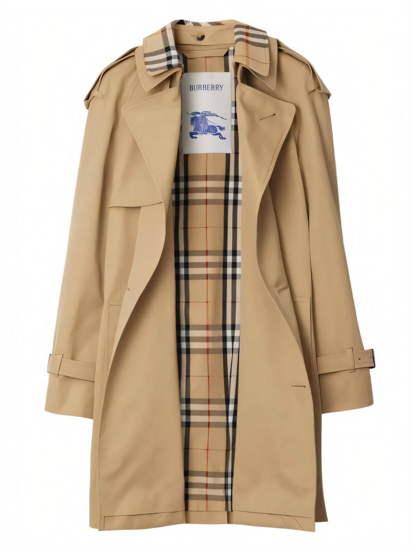 Double-Breasted Cotton Trench Coat