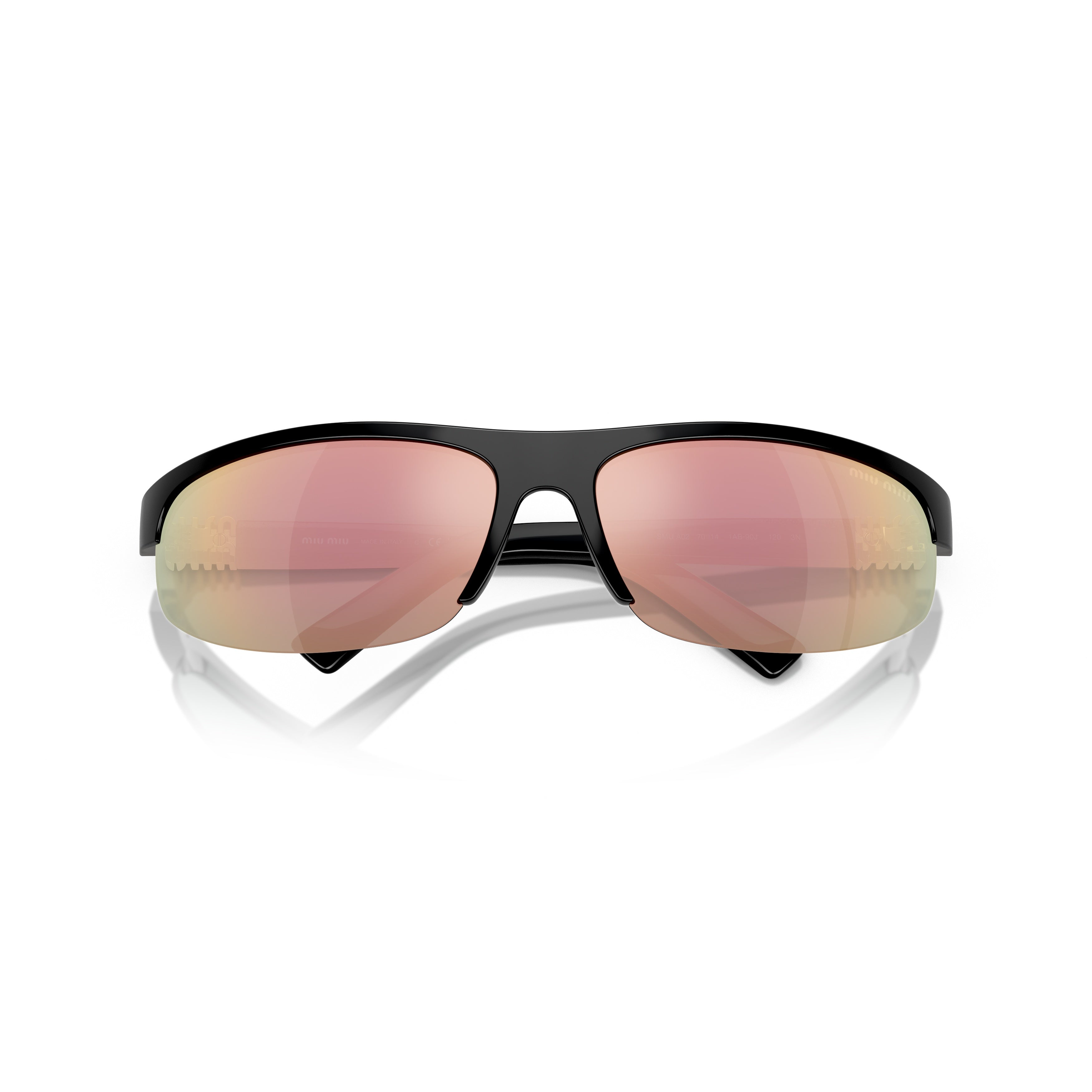 0mu A02s Semi-Rimless Black Frame Sunglasses