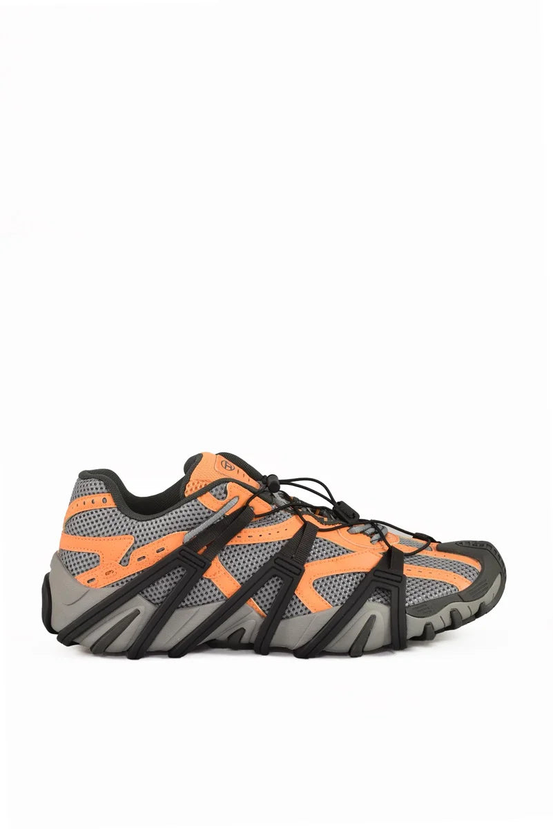 Velcro Sneakers - Grey/Orange