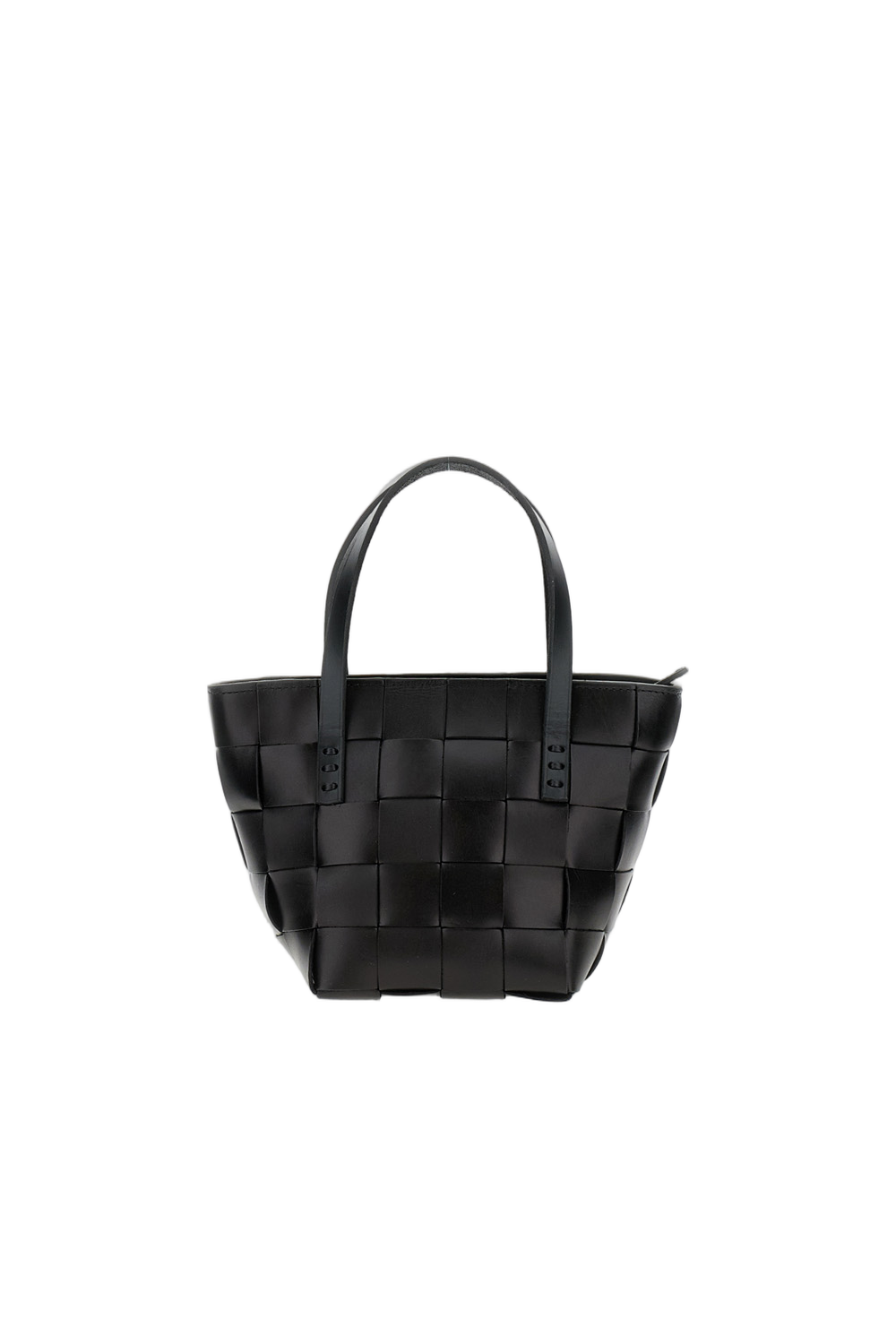 Mini Japan Bag with Hand-Woven Leather Weave