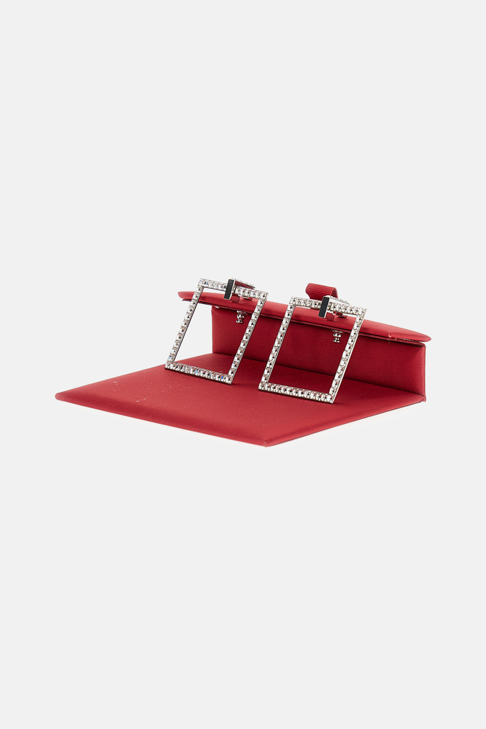 Square-Shaped Silver Earrings