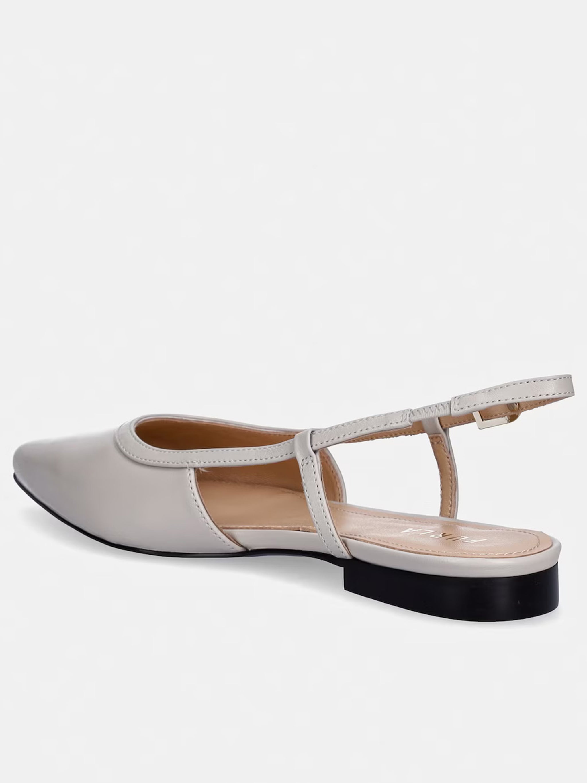 Punta Vallerina Pointed Toe Leather Slingback Flats