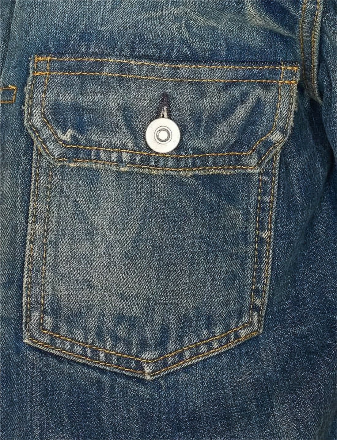 Cropped Denim Jacket with Vintage Wash