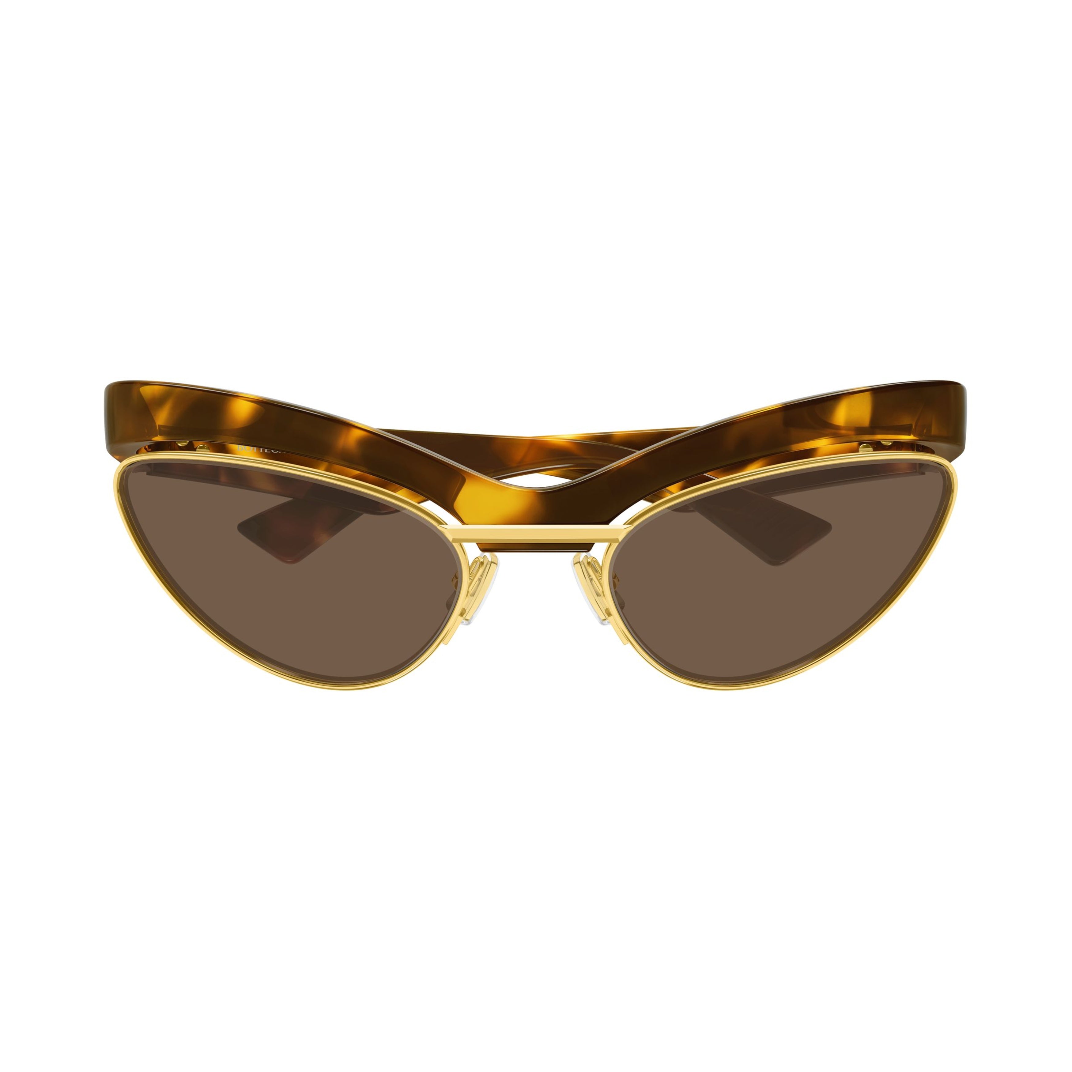 Tortoiseshell Bv1480s Gold Accent Cat-Eye Sunglasses