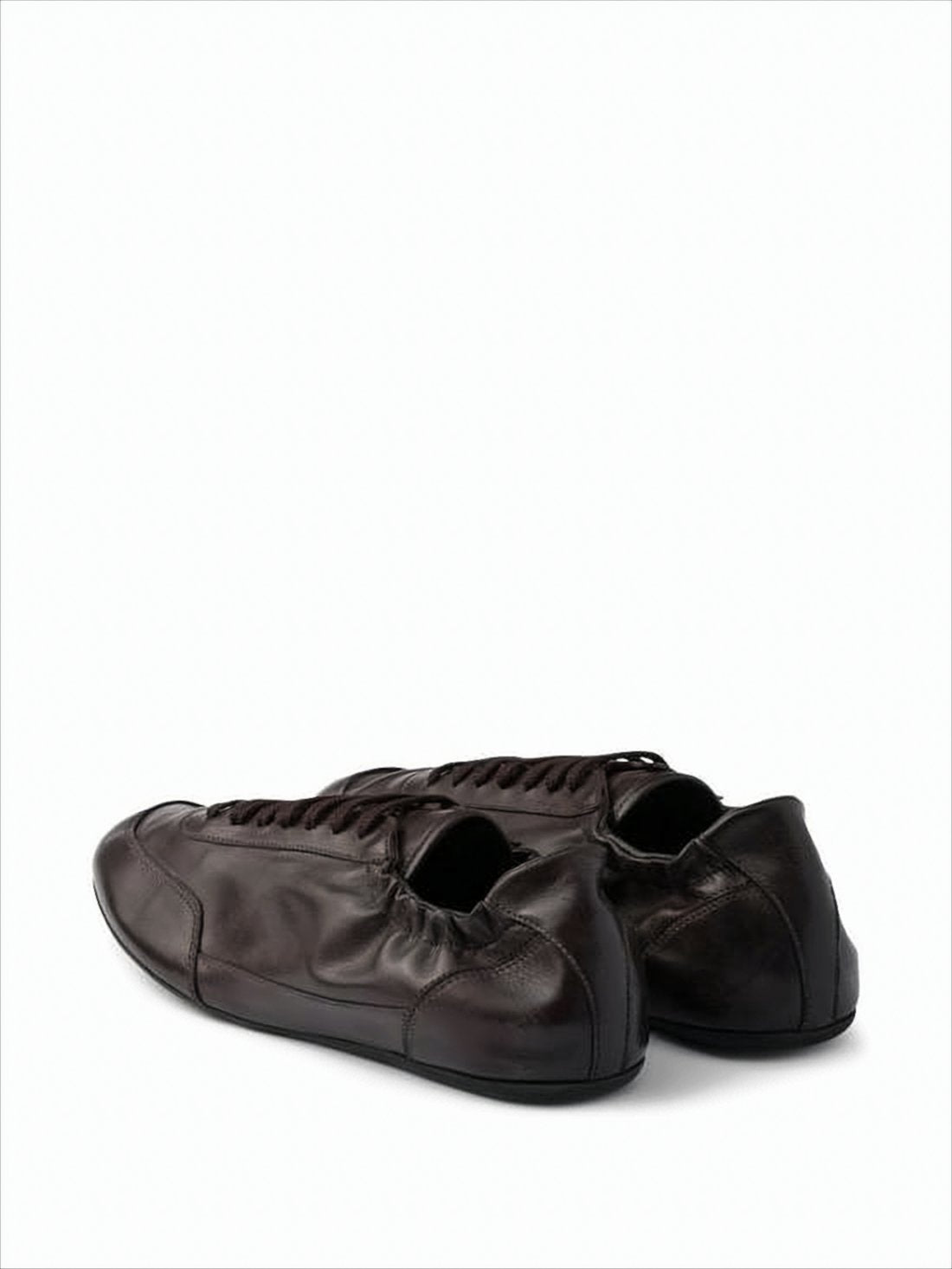 Brown Calf Leather Sneakers with Minimalist Design