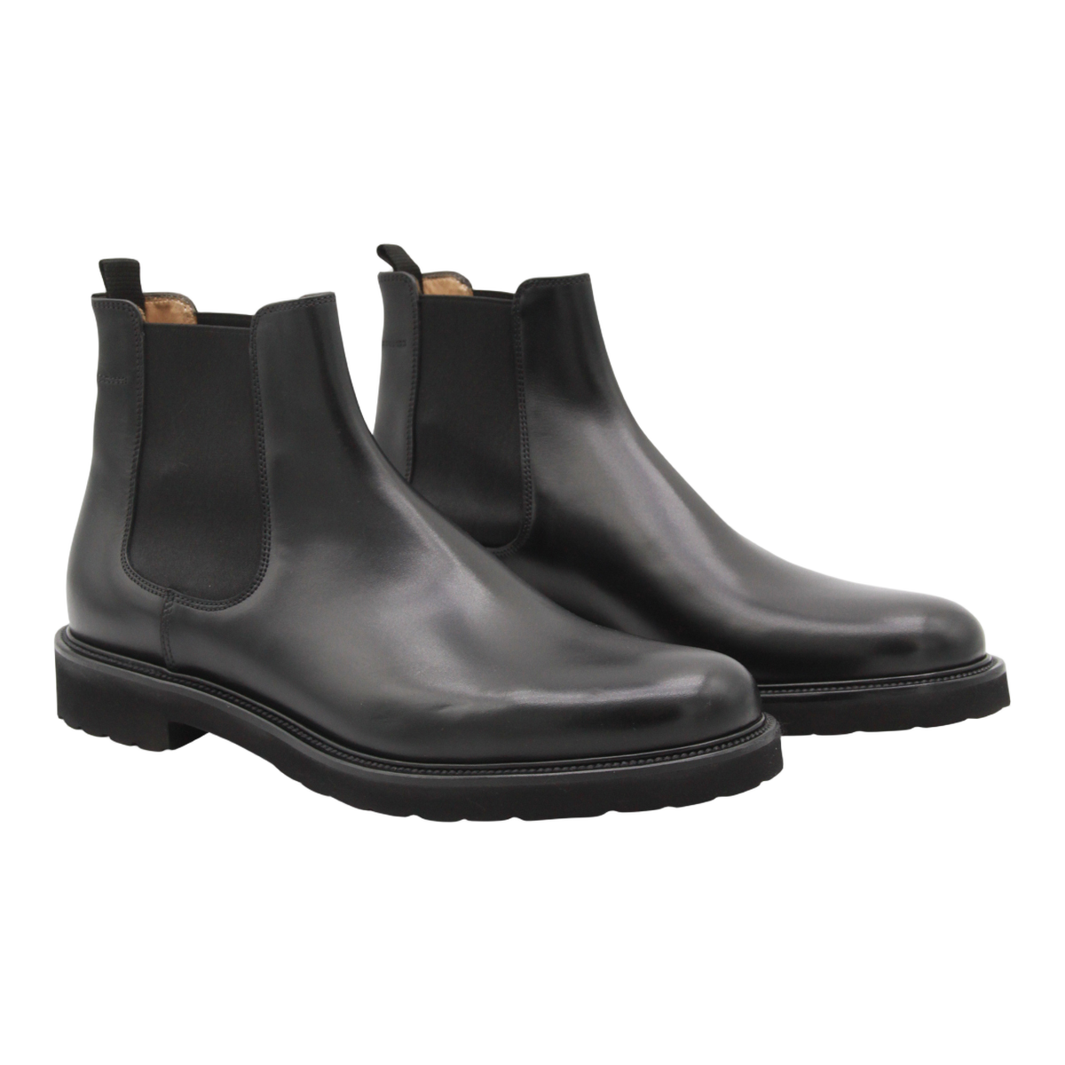 Polished Black Leather Boots