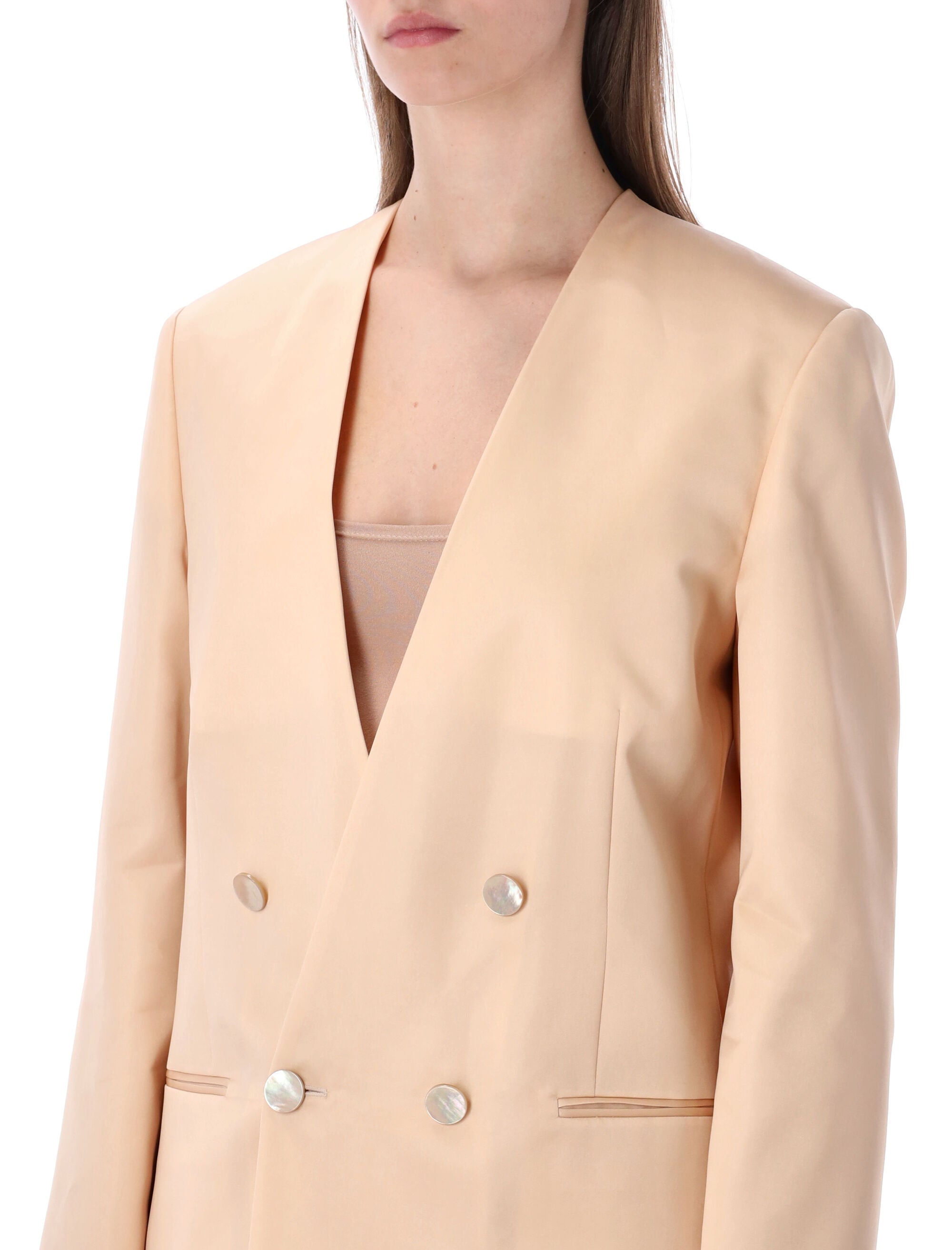 Double-Breasted Silk Organza Jacket