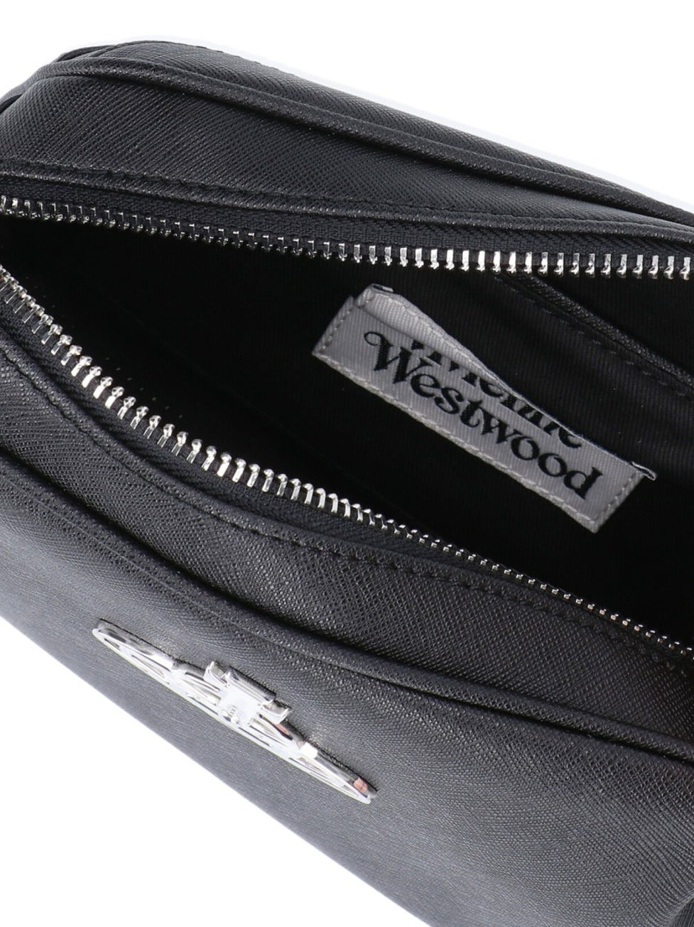 "Anna" Shoulder Bag In Black Cotton Blend