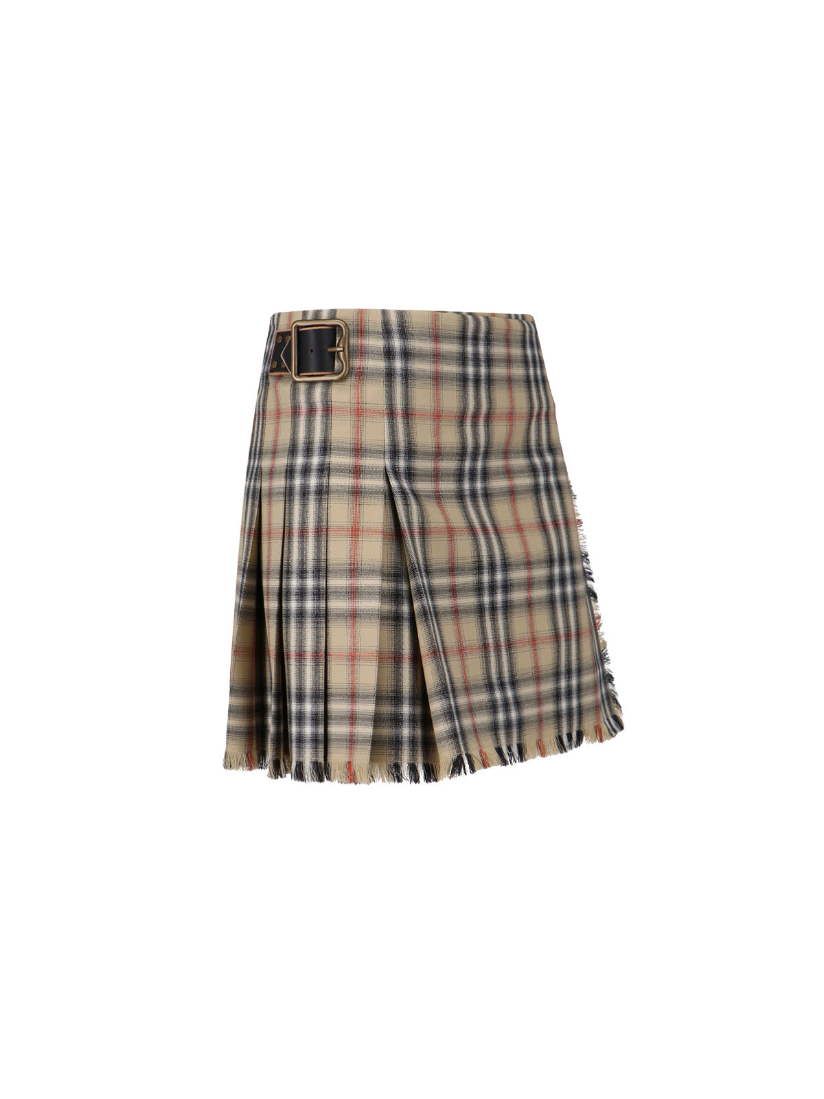 "Check" Mini Kilt – Beige