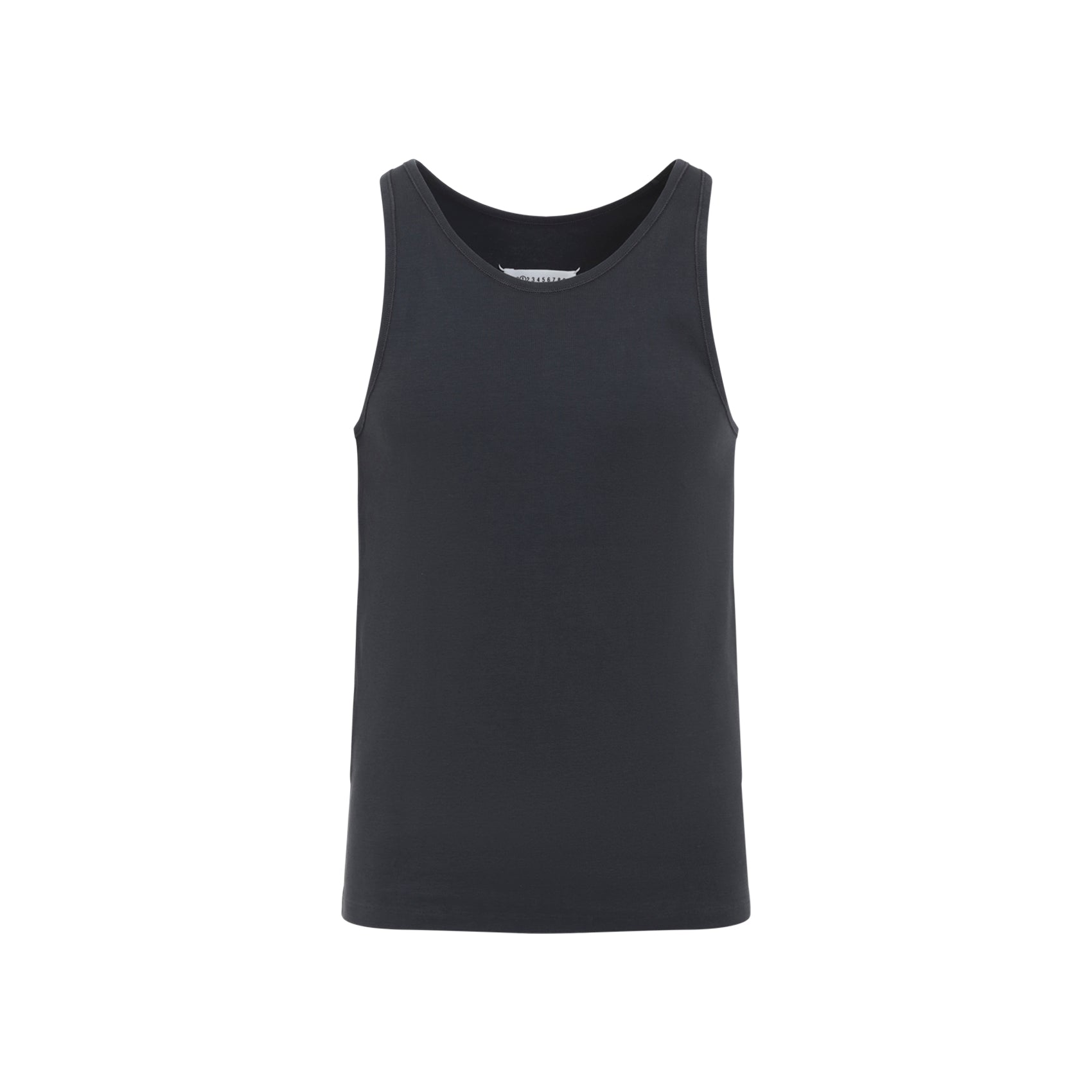 Sleeveless Minimalist Grey Cotton Tank Top