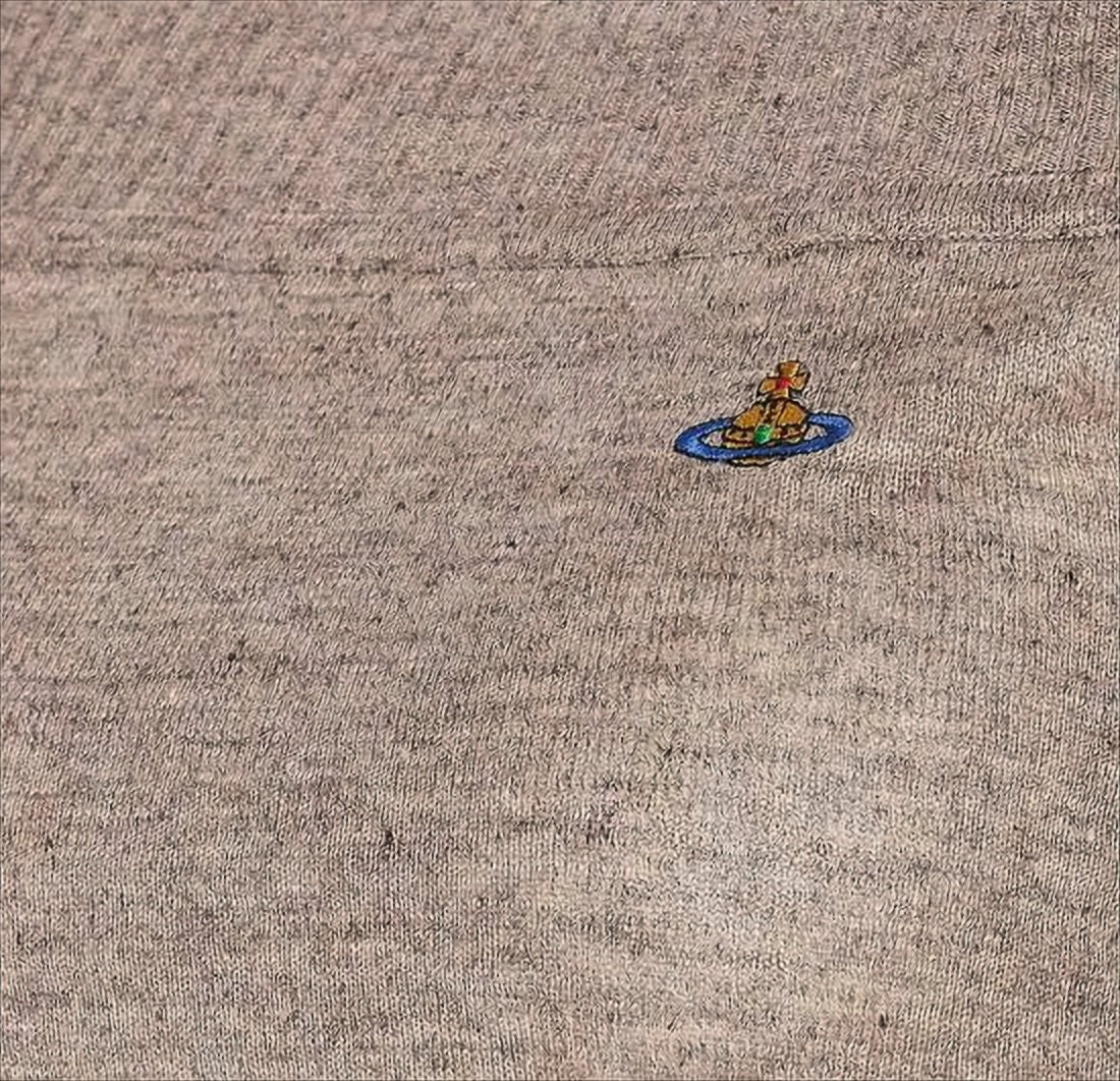 Off-the-Shoulder Textured Linen Sleeveless Top with Embroidered Emblem