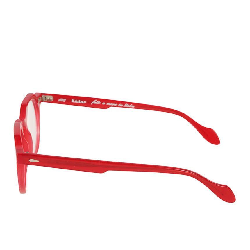 Amadeus Translucent Red Frame Sunglasses with Angular Edges