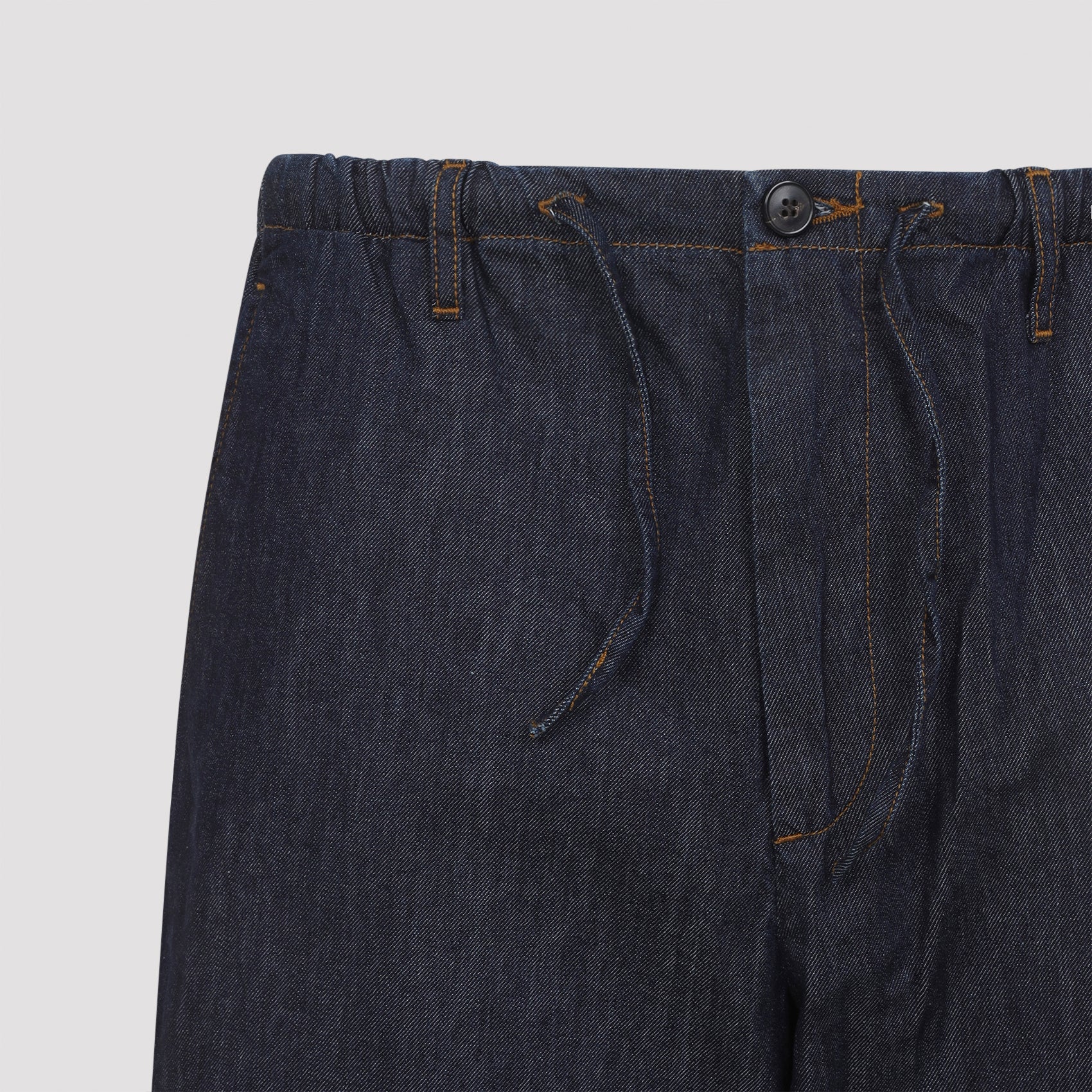 Straight-Leg Blue Denim Jeans