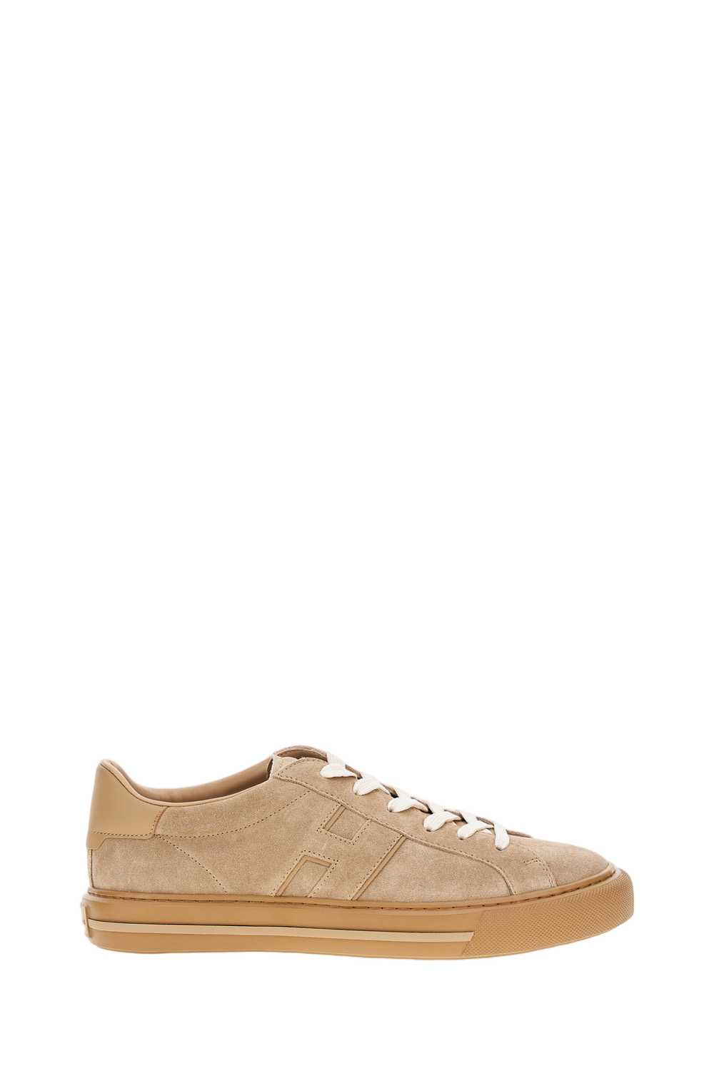 Low-Top Suede Sneakers With Tonal Lateral Detail