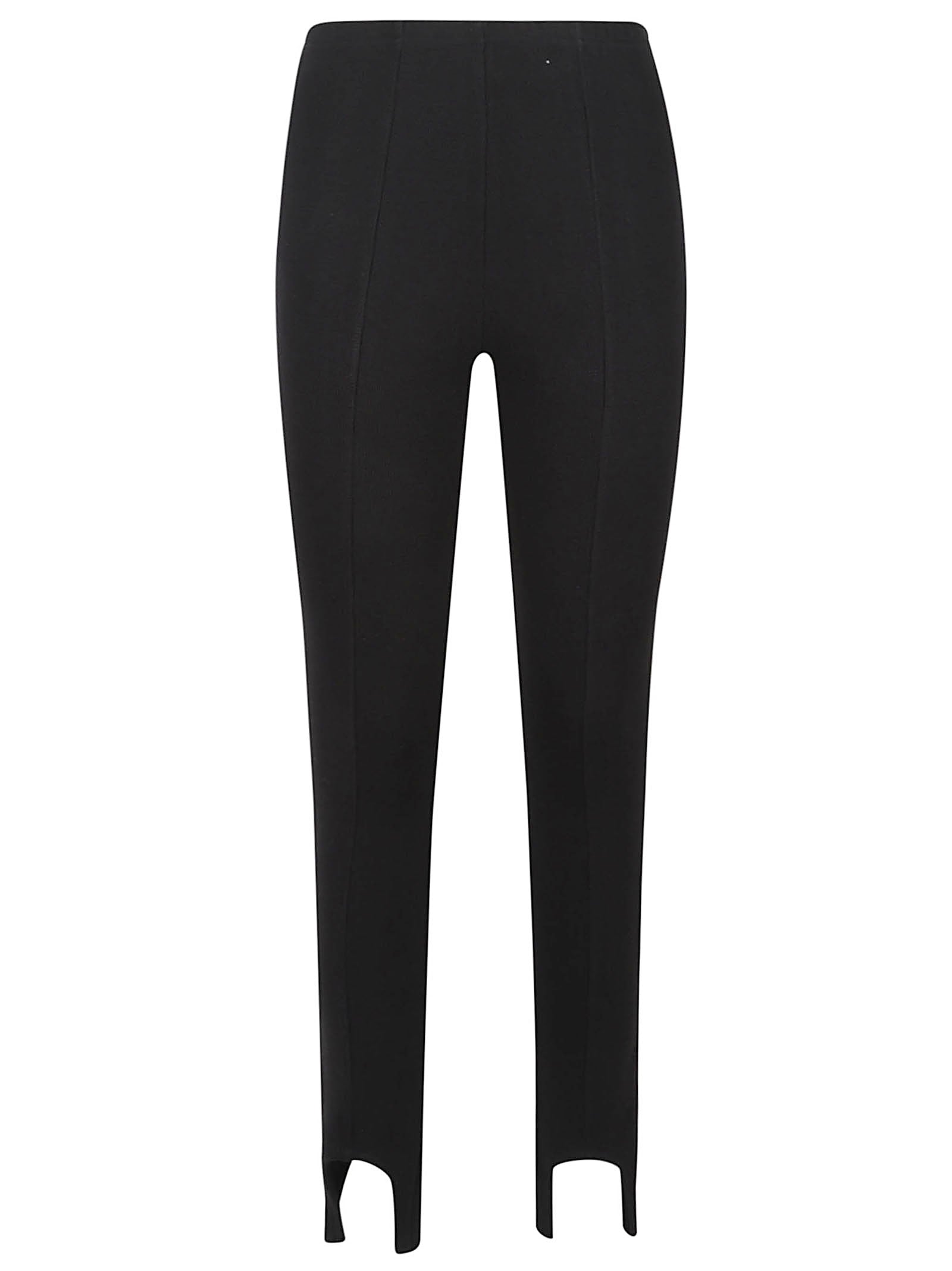 Ribbed High-Waisted Leggings with Stirrup Detail