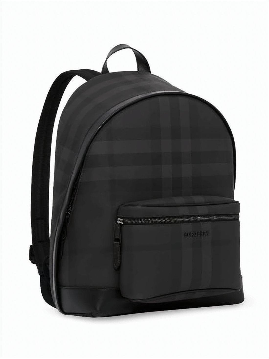 Black Checkered Design Burberry Backpack