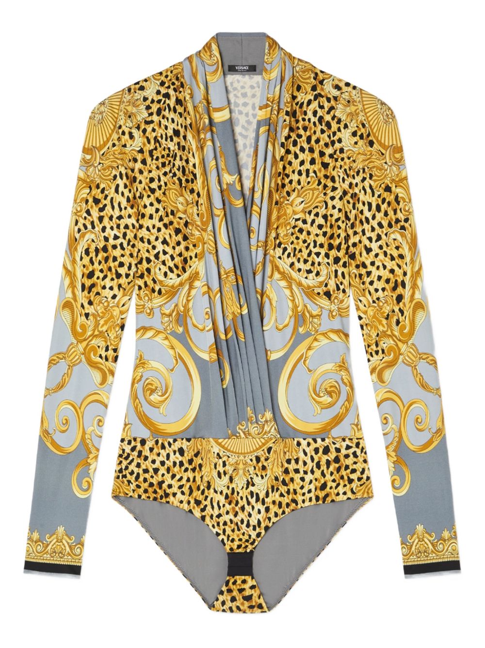 Graphic Print V-Neck Bodysuit