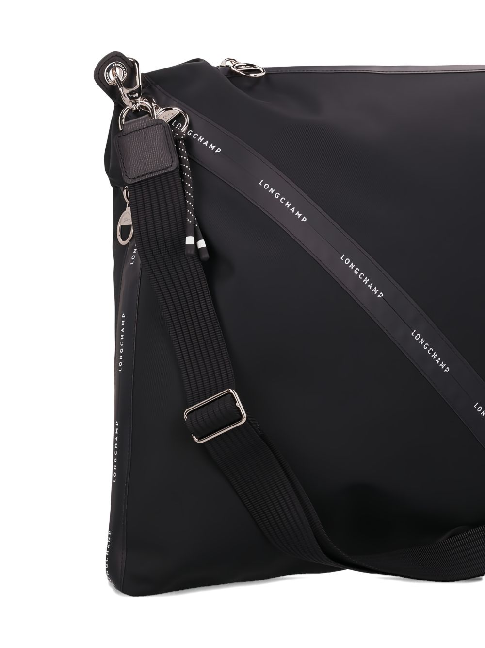 Rectangular Black Bag With Adjustable Strap