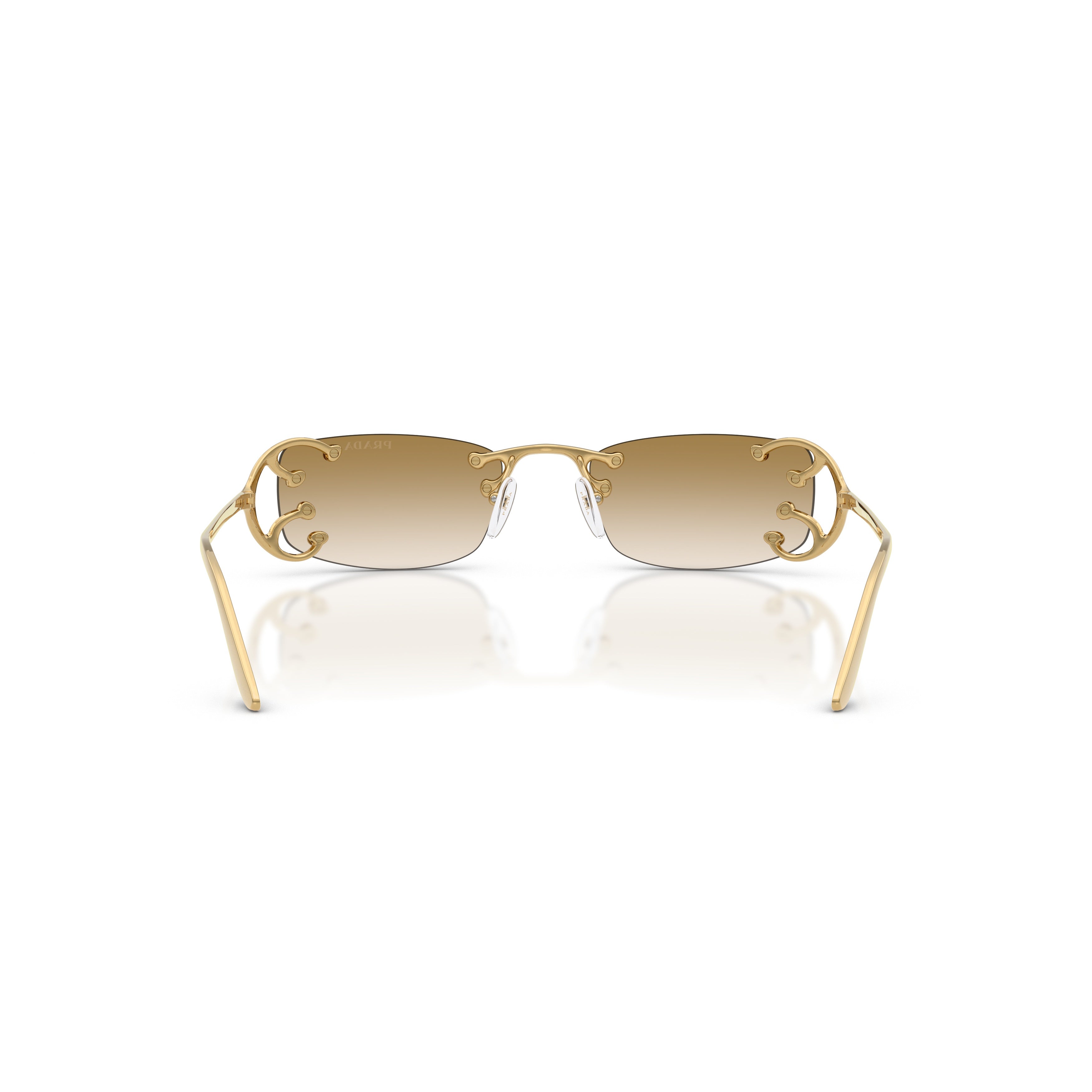 0pr C57s Rectangular Gradient Brown Sunglasses