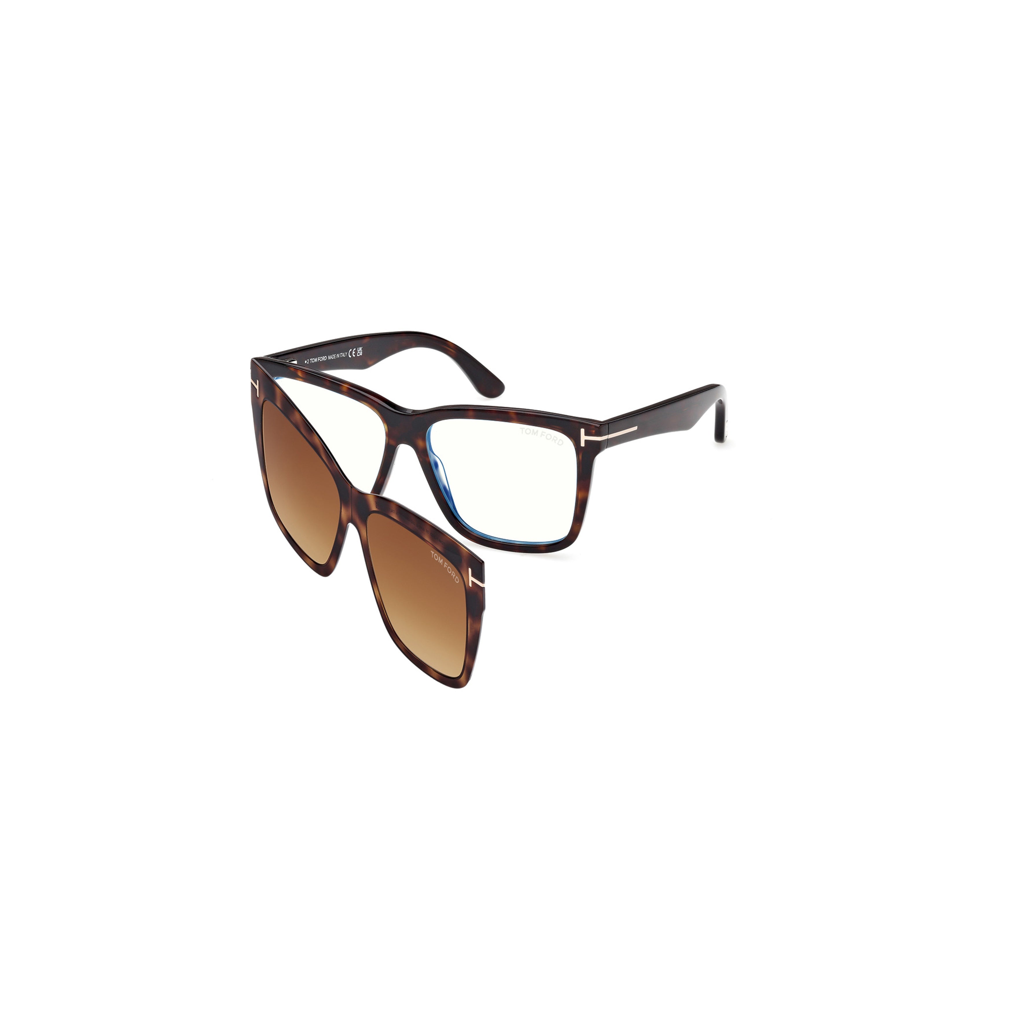 Ft6069-B Oversized Square Tortoiseshell Eyeglasses