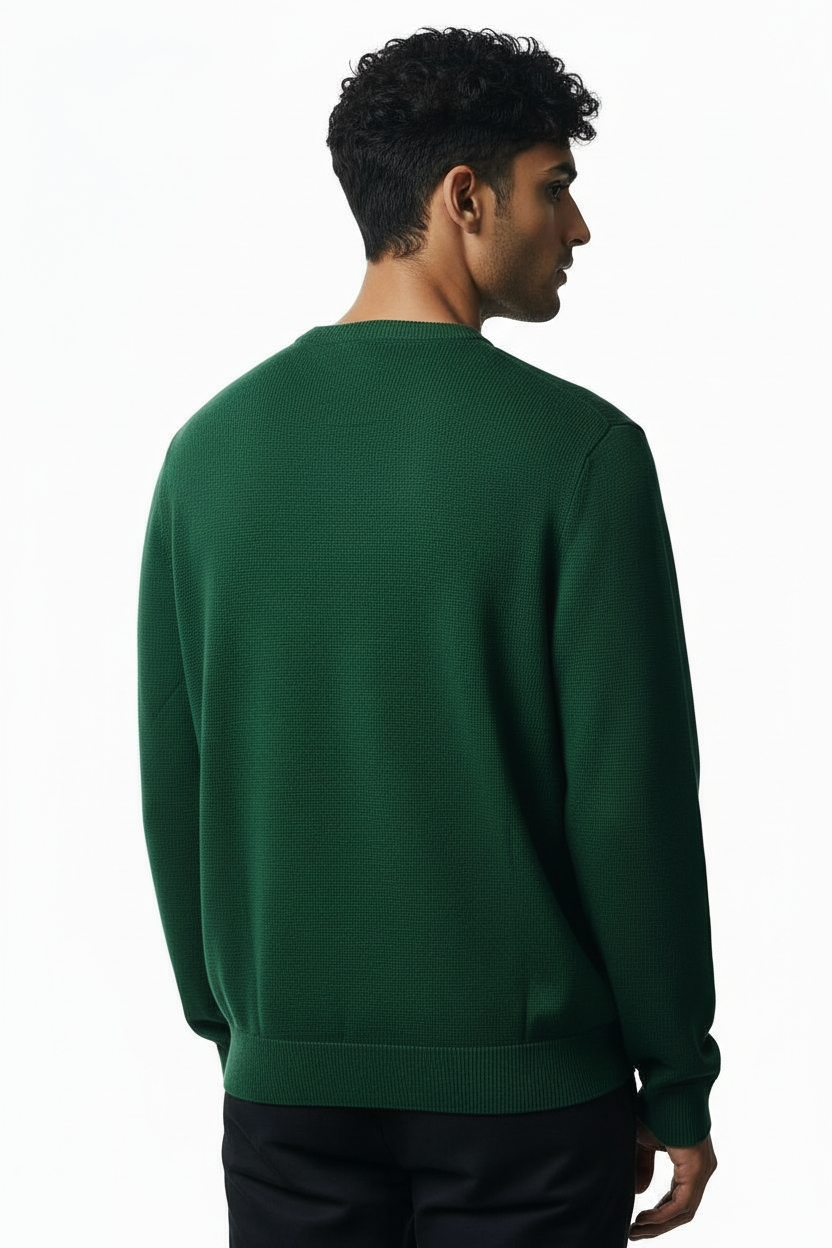 Long-Sleeved Knit Top in Organic Cotton