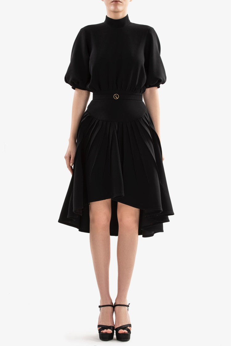 Jet Black Lace Mini Dress