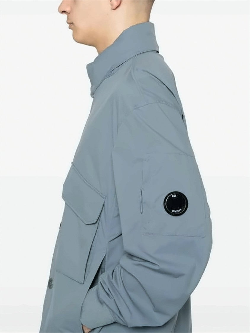 High-Collar Casual Jacket with Flap Pockets