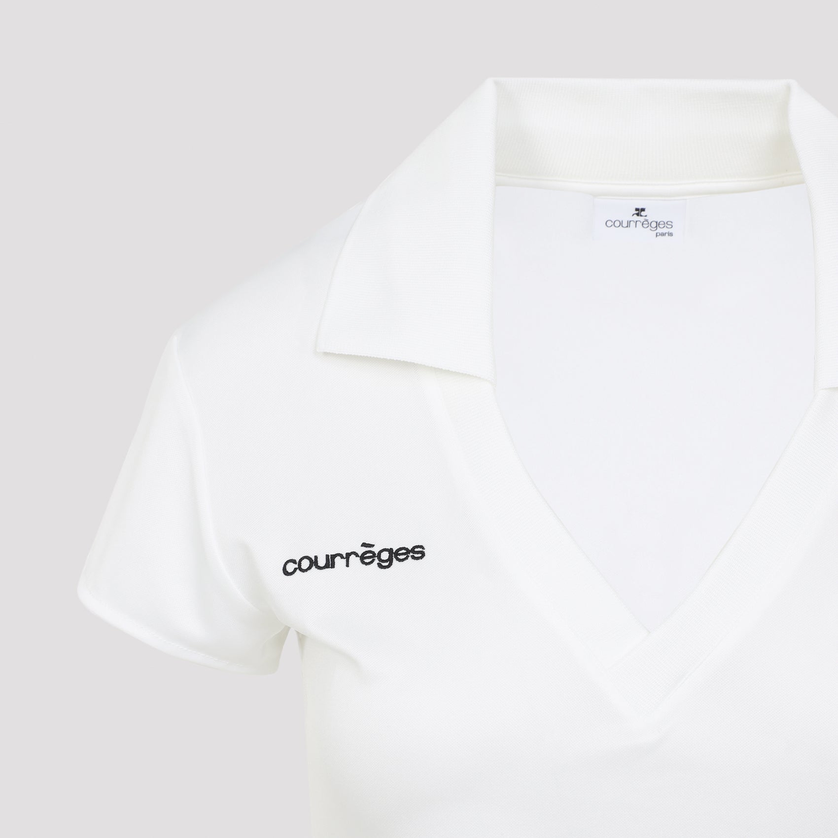 Short-Sleeved T-Shirt With Deep V-Neckline