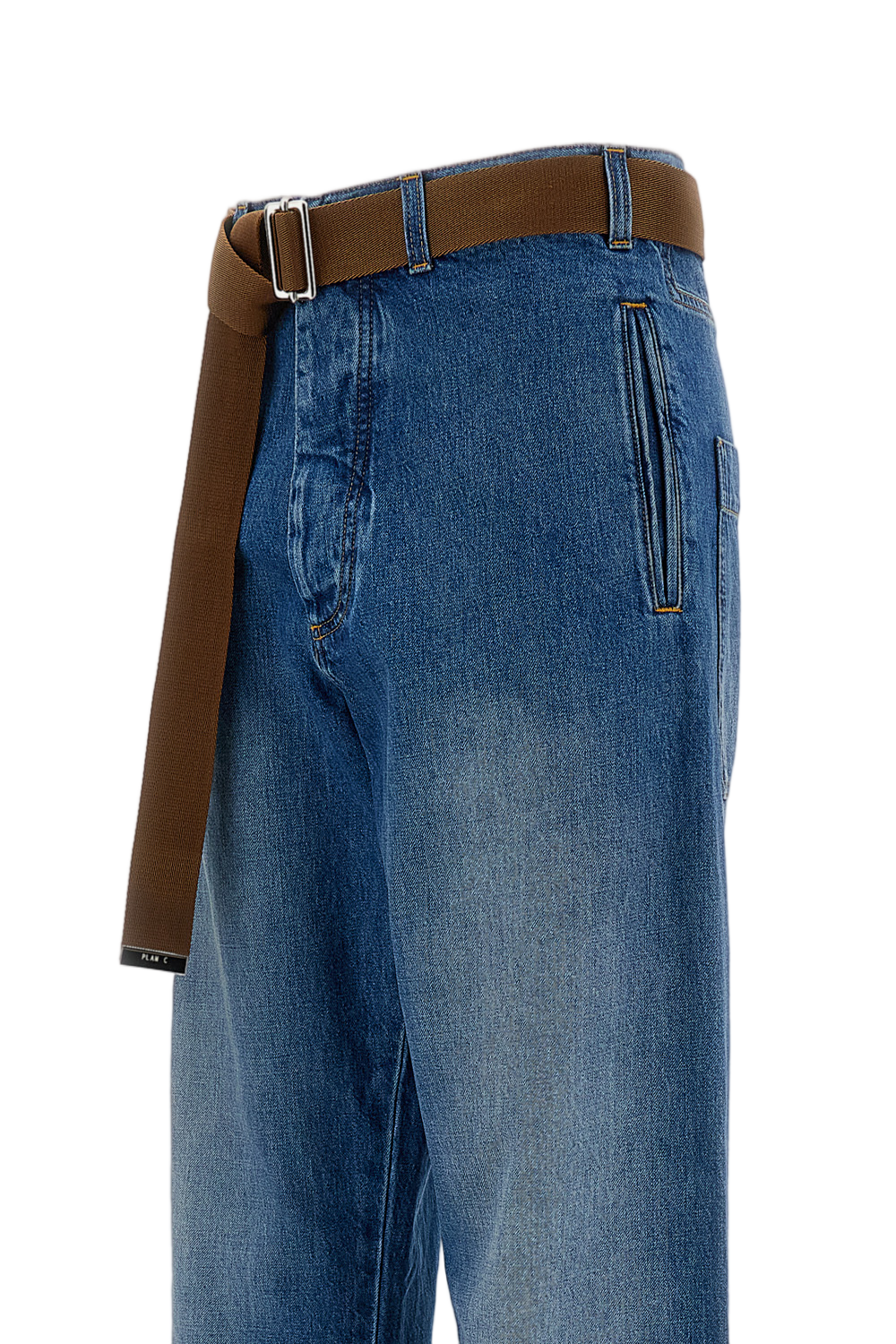 High-Waisted Straight-Leg Jeans