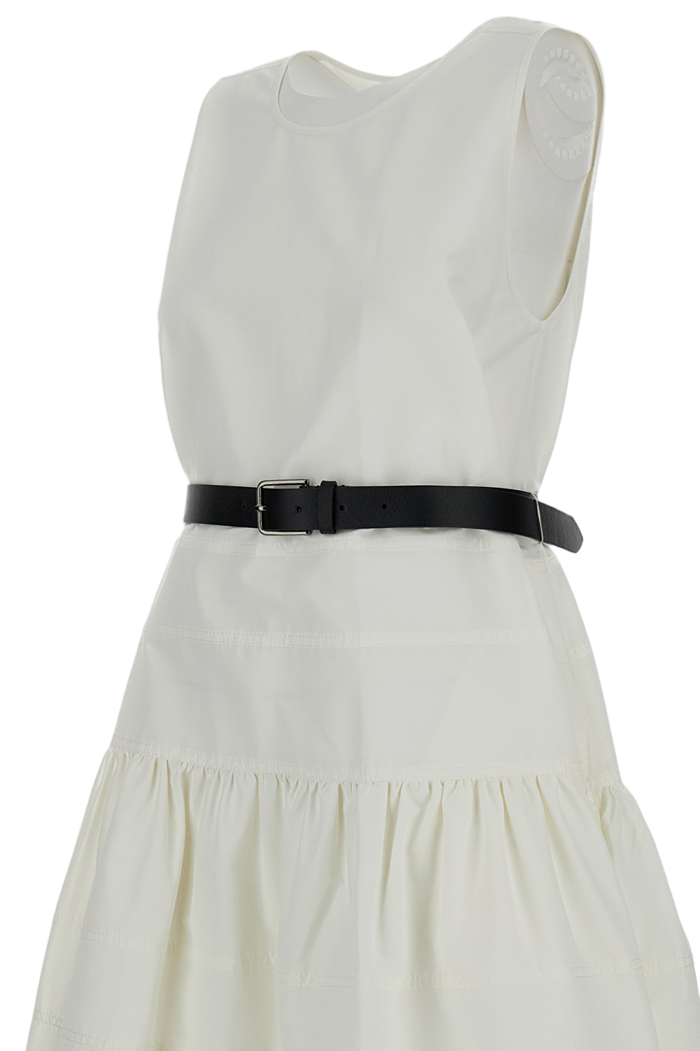 Pristine White Dress with Silhouette