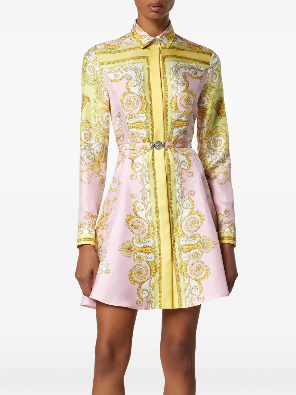 Mini Dress With Baroque Print