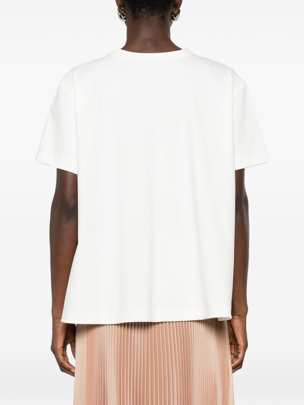 Boxy White Short-Sleeved Top