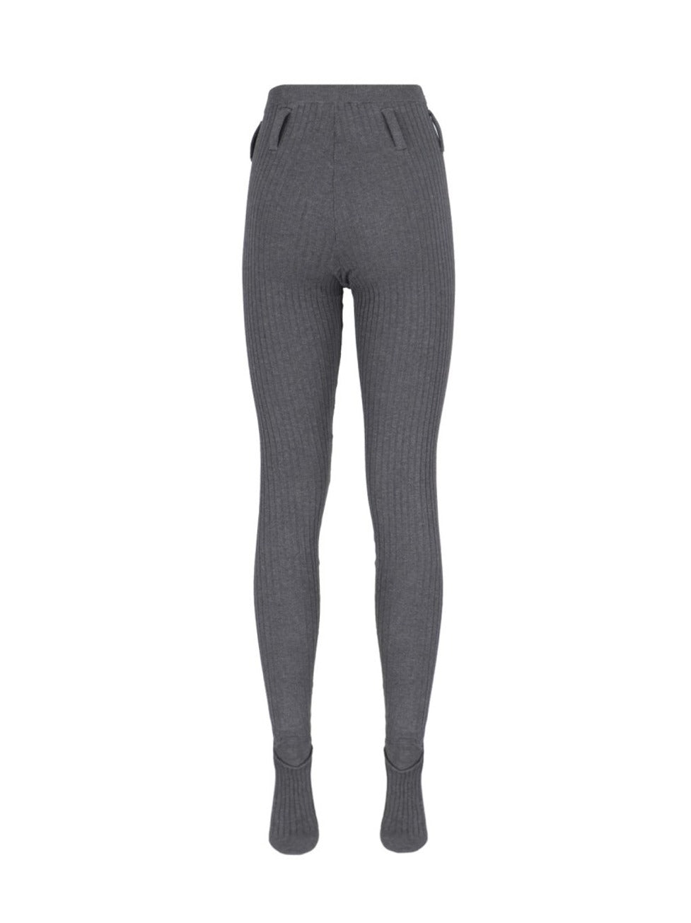 Ribbed Cotton Tights – Grey
